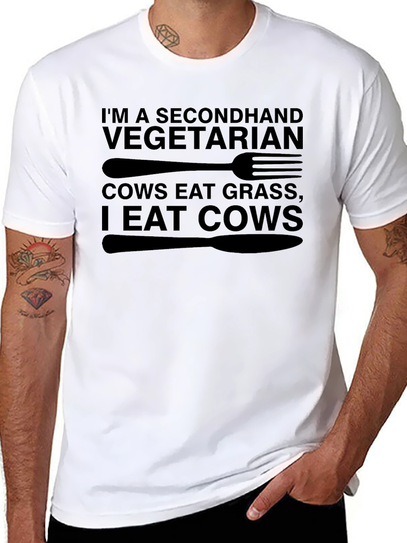Secondhand Vegetarian Graphic T-Shirt