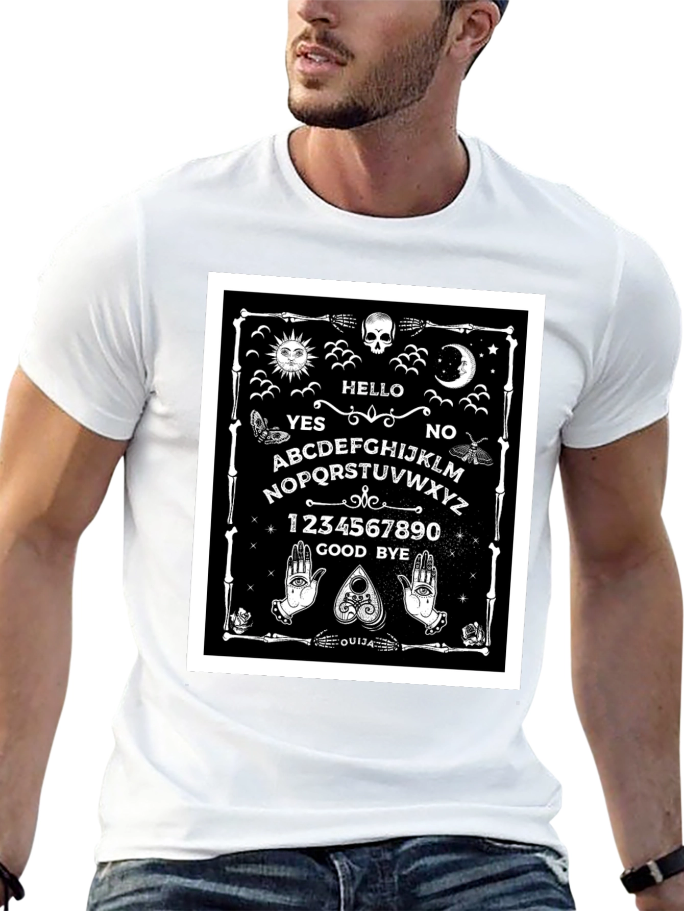 Ouija Board Graphic Tee - Gothic Occult T-Shirt