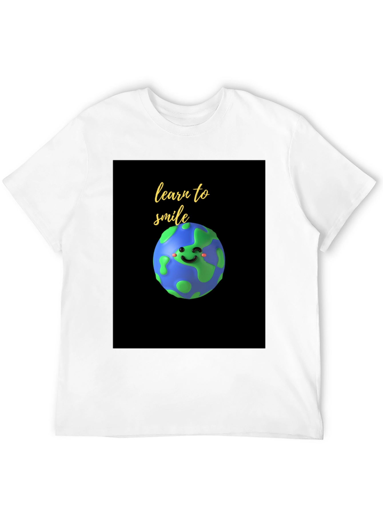 Learn to Smile Earth Graphic Tee - Black