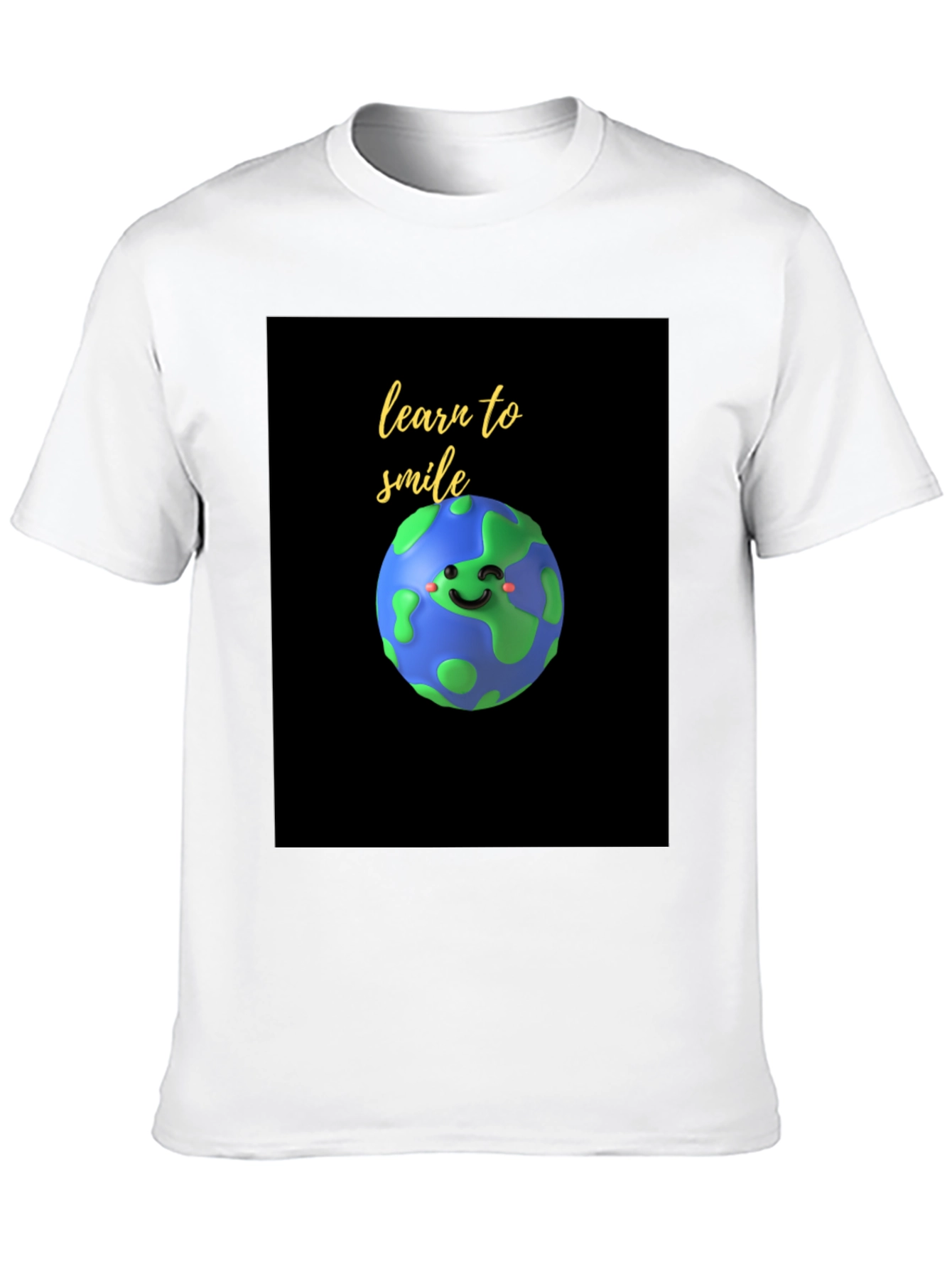 Learn to Smile Earth Graphic Tee - Black