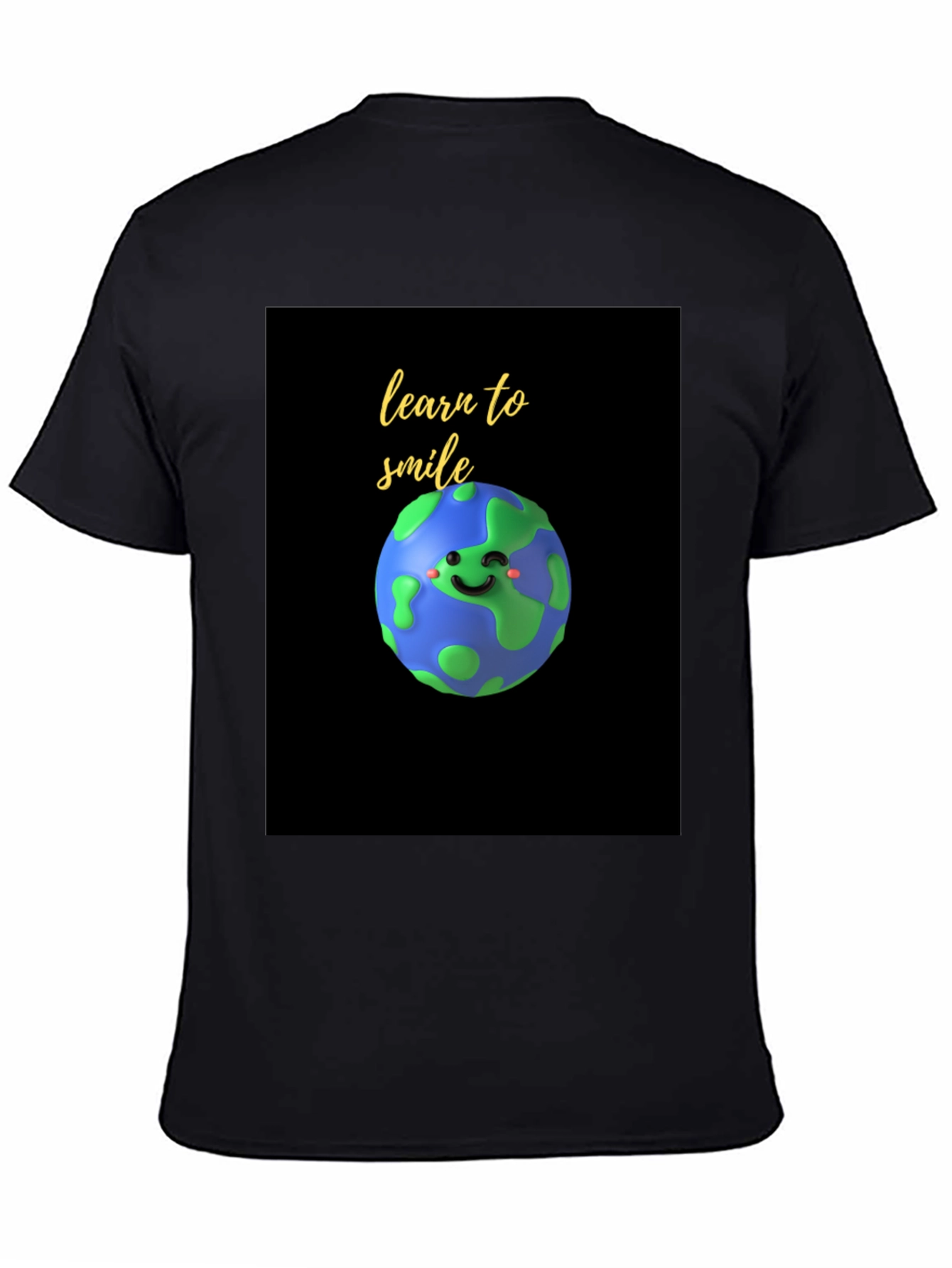 Learn to Smile Earth Graphic Tee - Black
