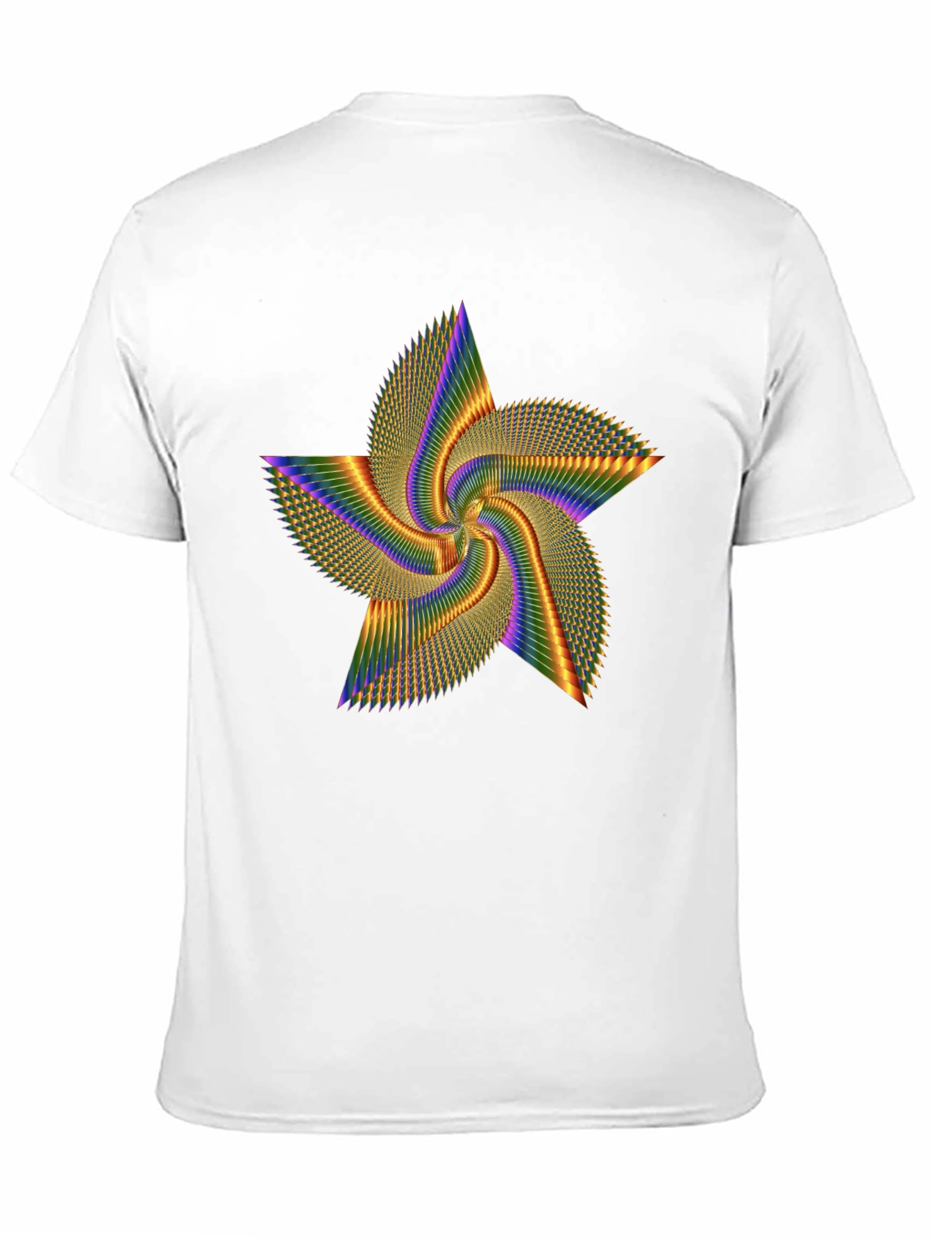Rainbow Star Spin Black Tee