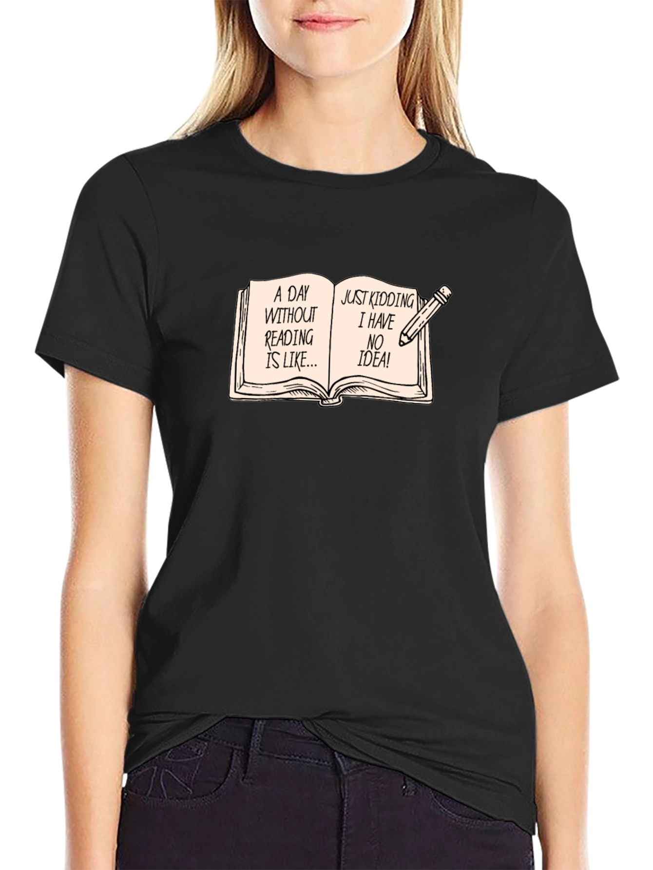 Funny Reading Bookworm Novelty T-Shirt