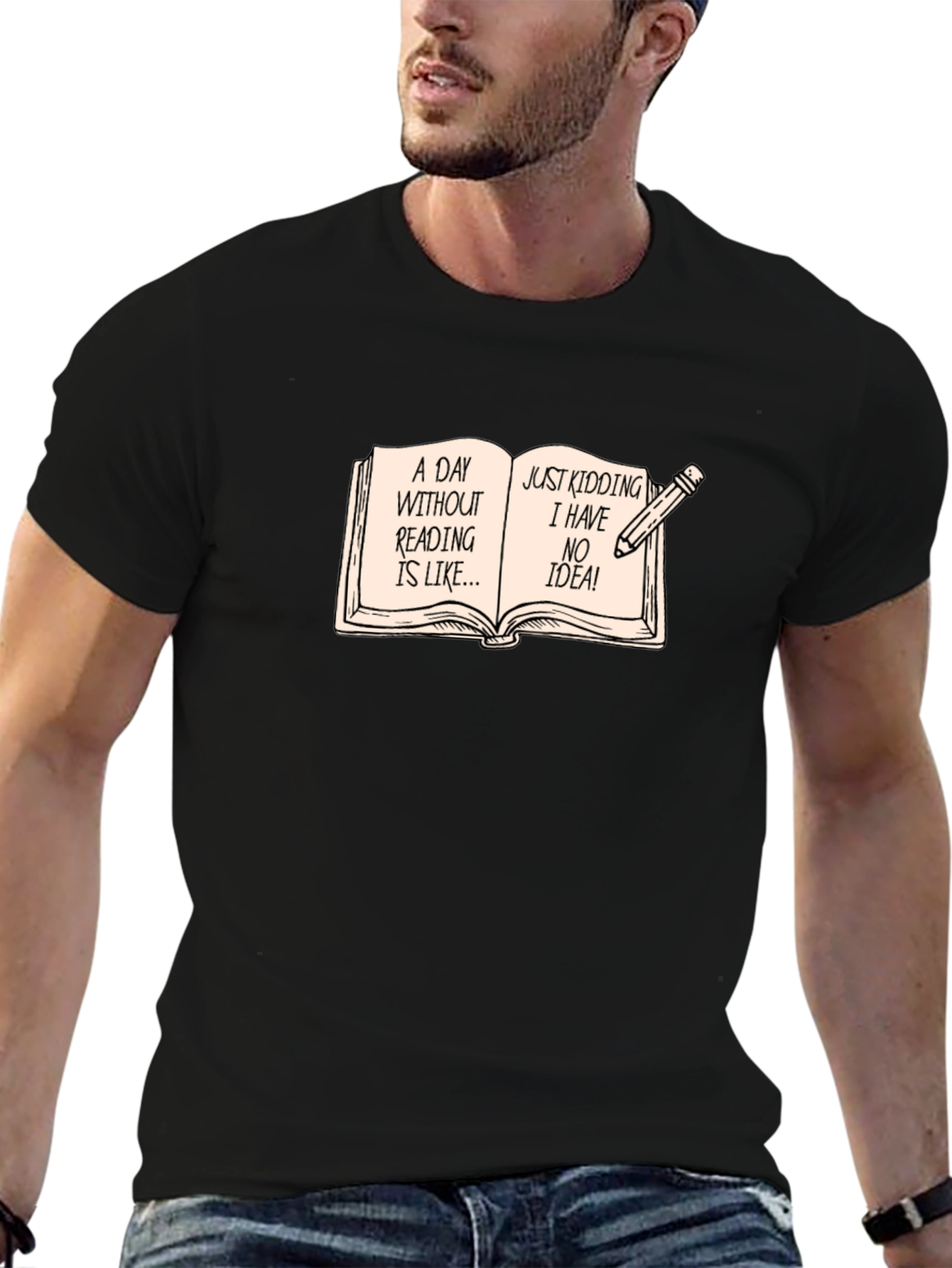 Funny Reading Bookworm Novelty T-Shirt
