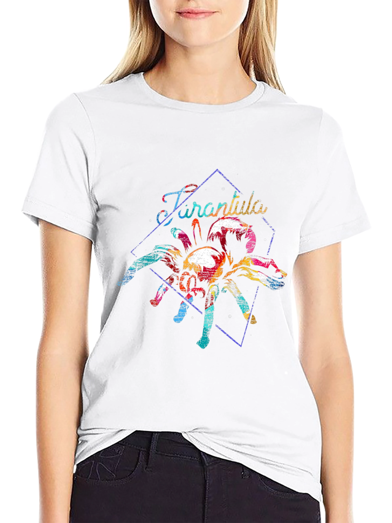 Tarantula Graphic Print Tee - Retro Spider T-Shirt