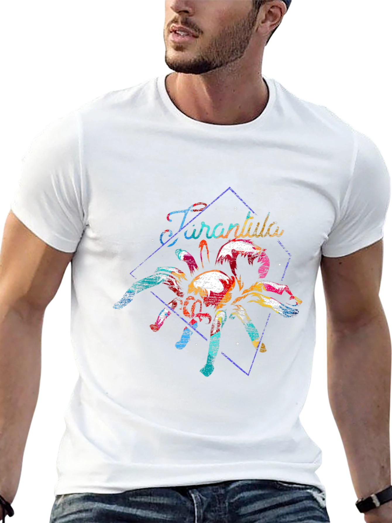 Tarantula Graphic Print Tee - Retro Spider T-Shirt