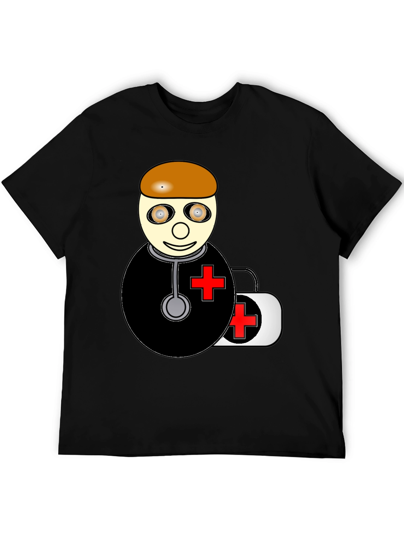Cartoon Doctor Graphic T-Shirt