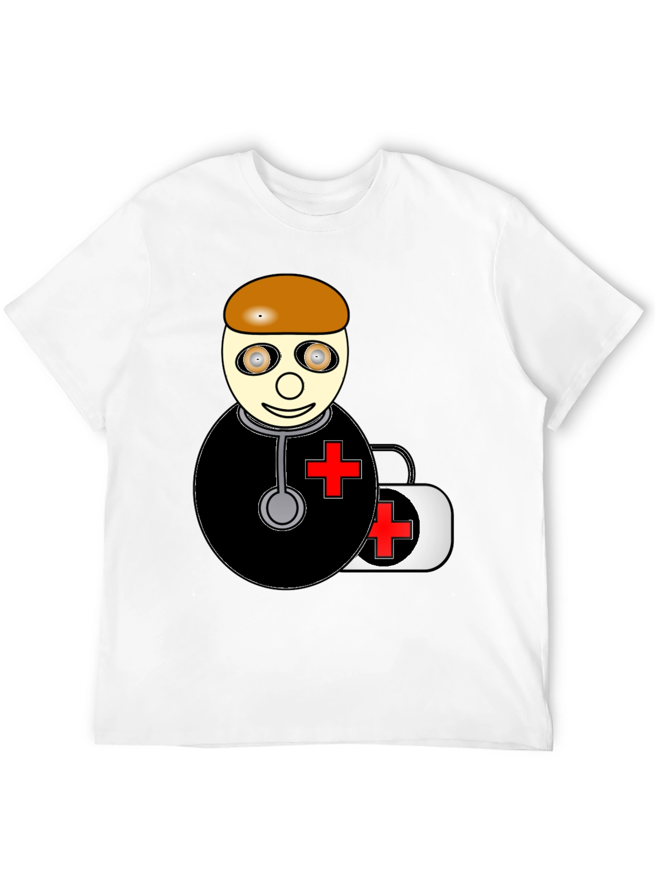 Cartoon Doctor Graphic T-Shirt