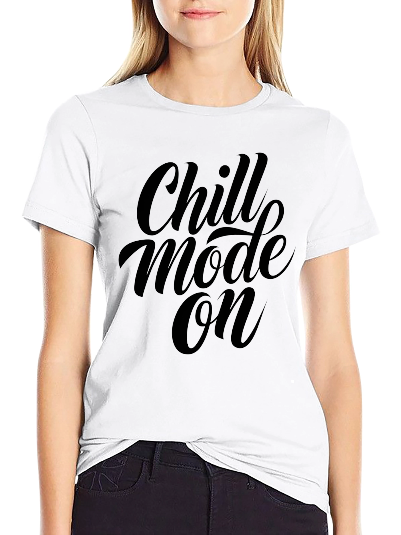 Chill Mode On Black Graphic Tee