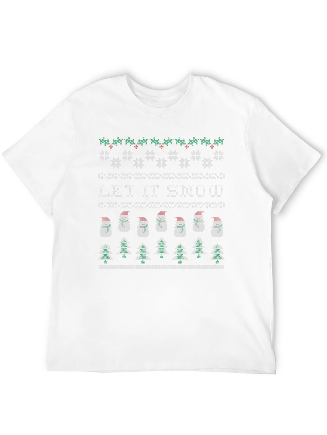 Let it Snow Ugly Christmas Sweater Style T-Shirt