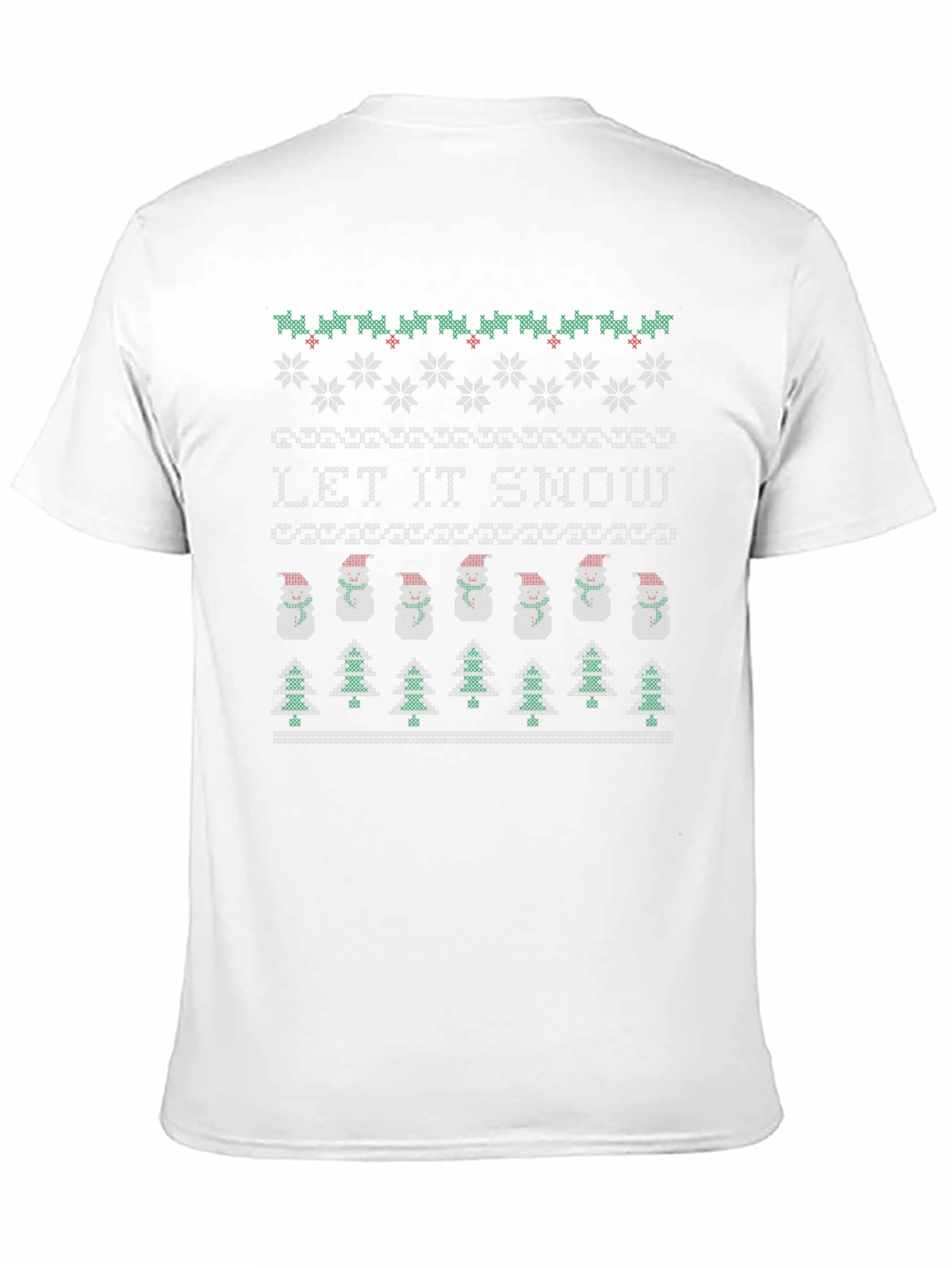 Let it Snow Ugly Christmas Sweater Style T-Shirt