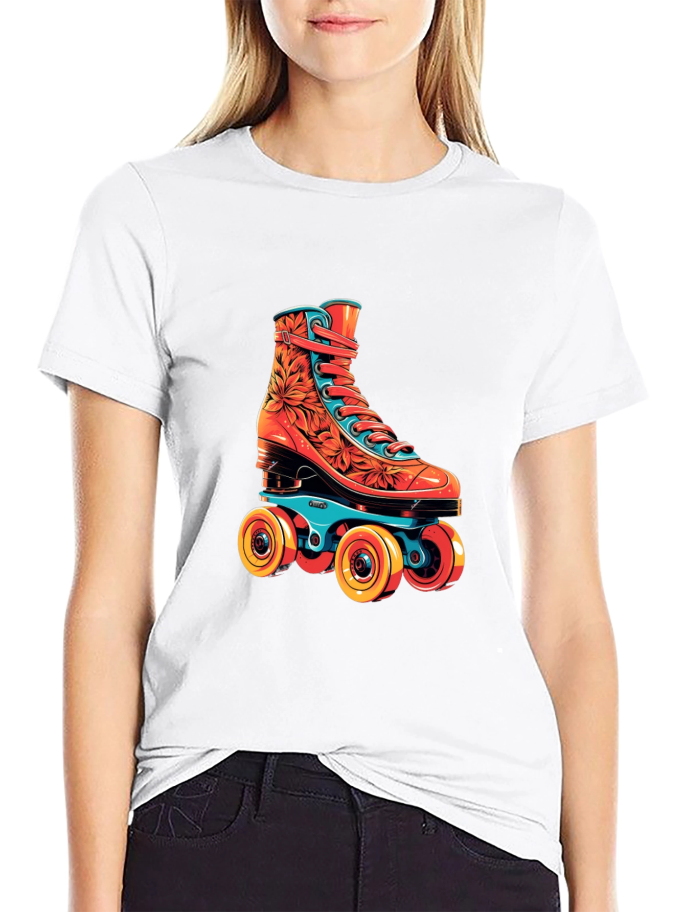 Retro Roller Skate Graphic Tee