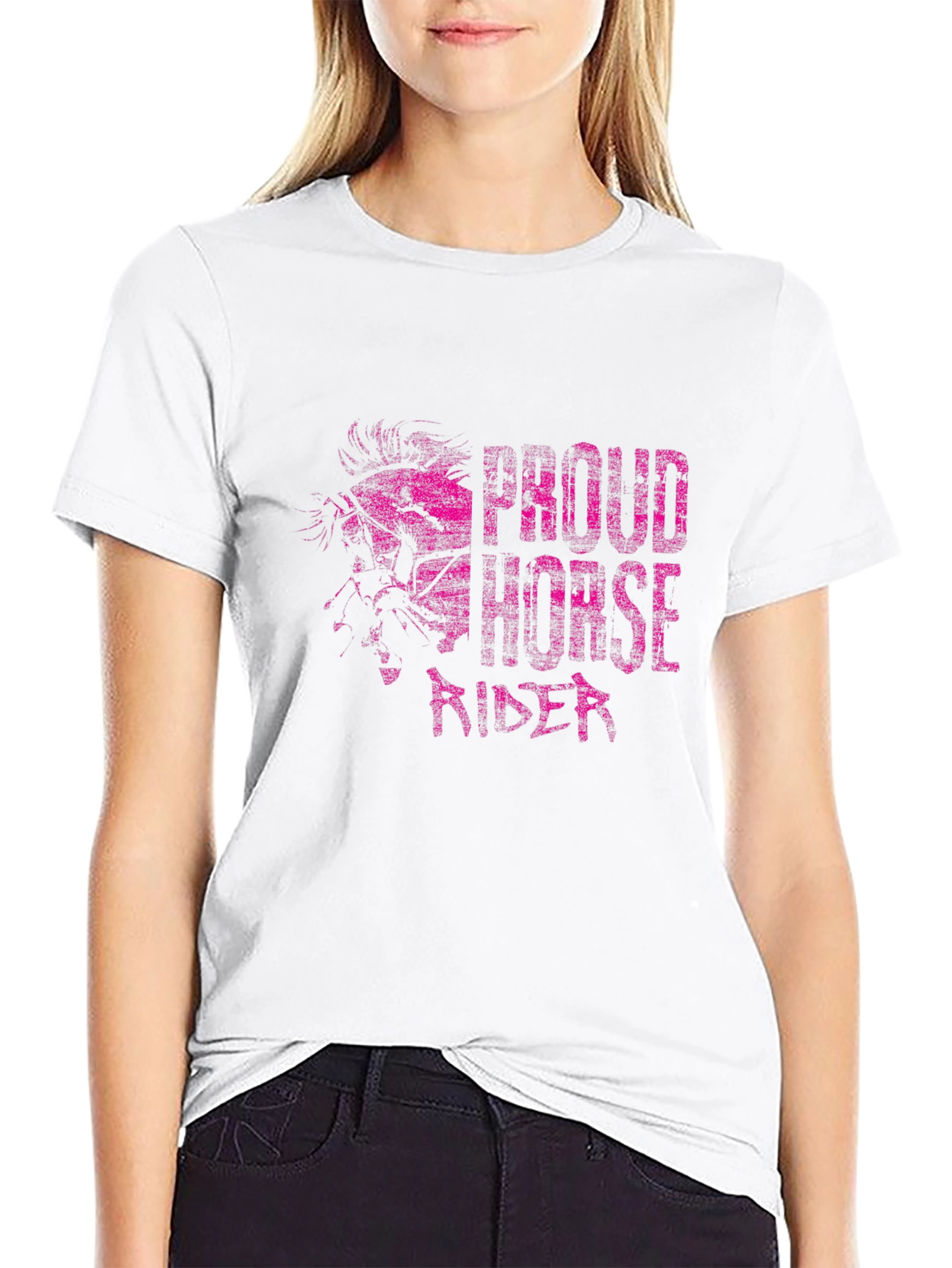 Proud Horse Rider Black T-Shirt
