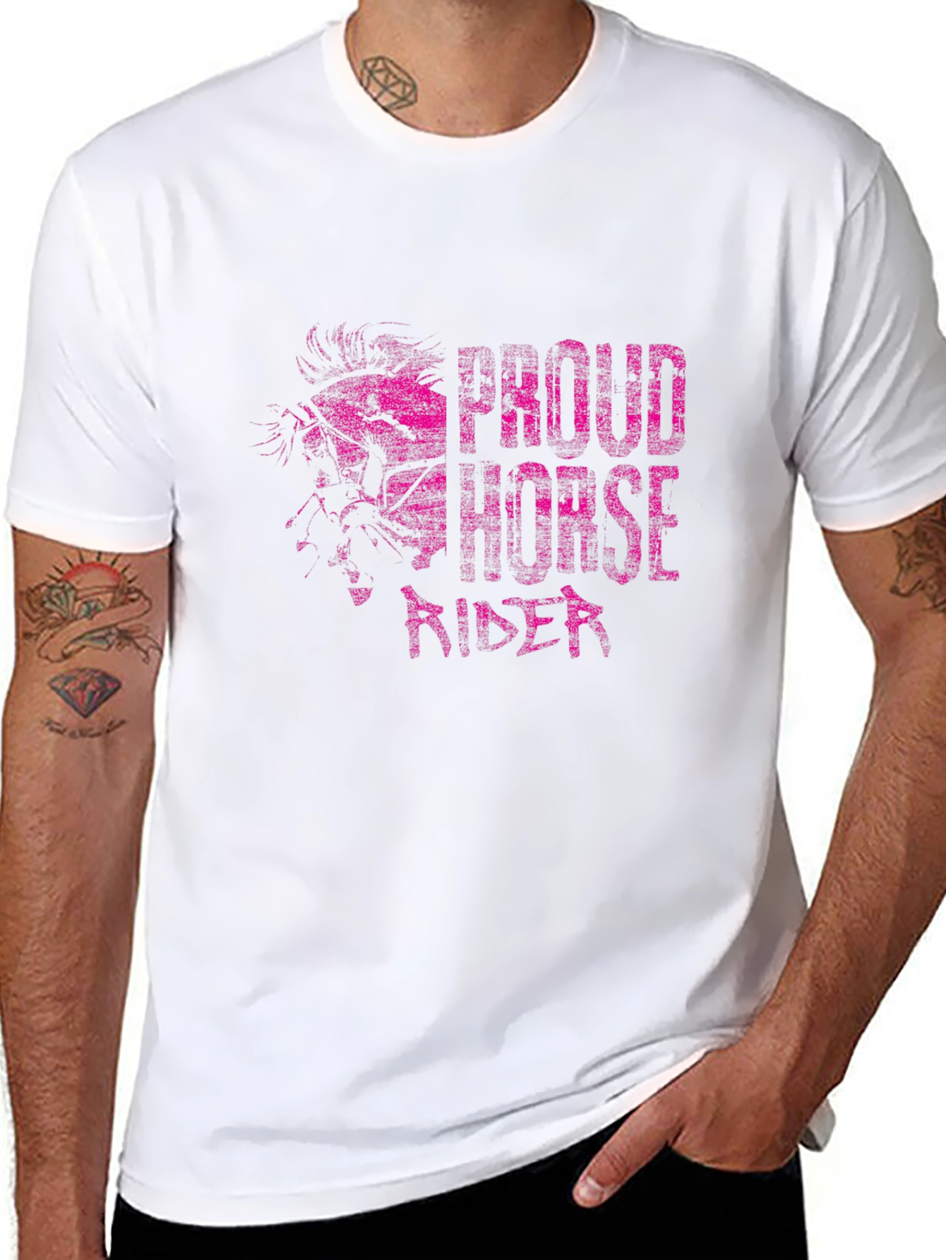 Proud Horse Rider Black T-Shirt