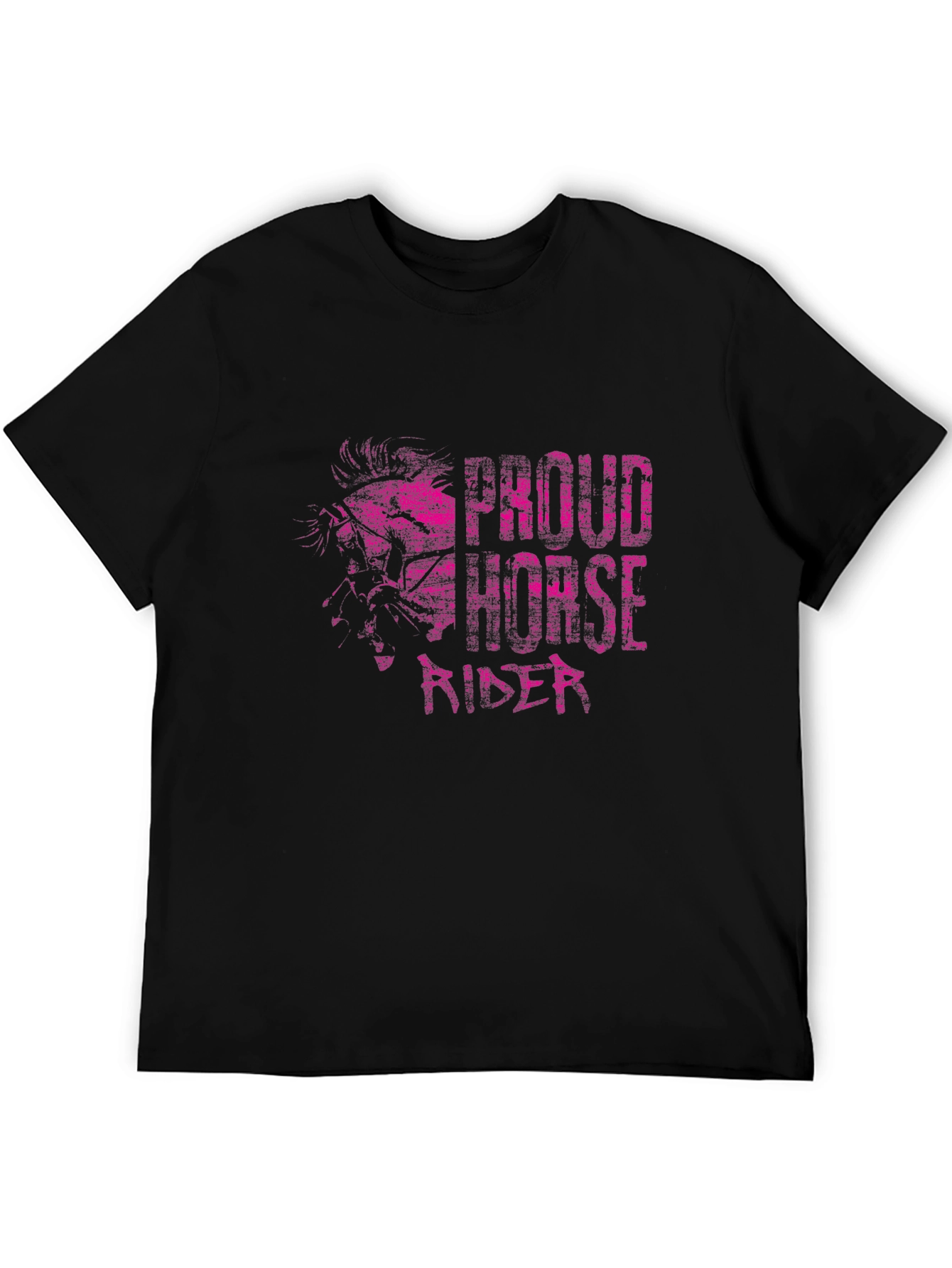 Proud Horse Rider Black T-Shirt