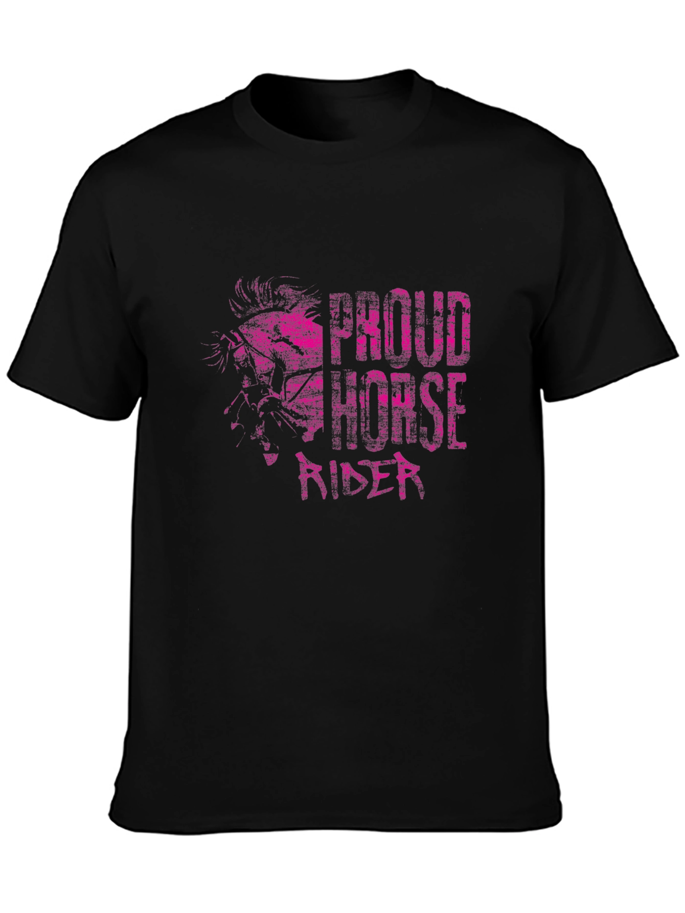 Proud Horse Rider Black T-Shirt
