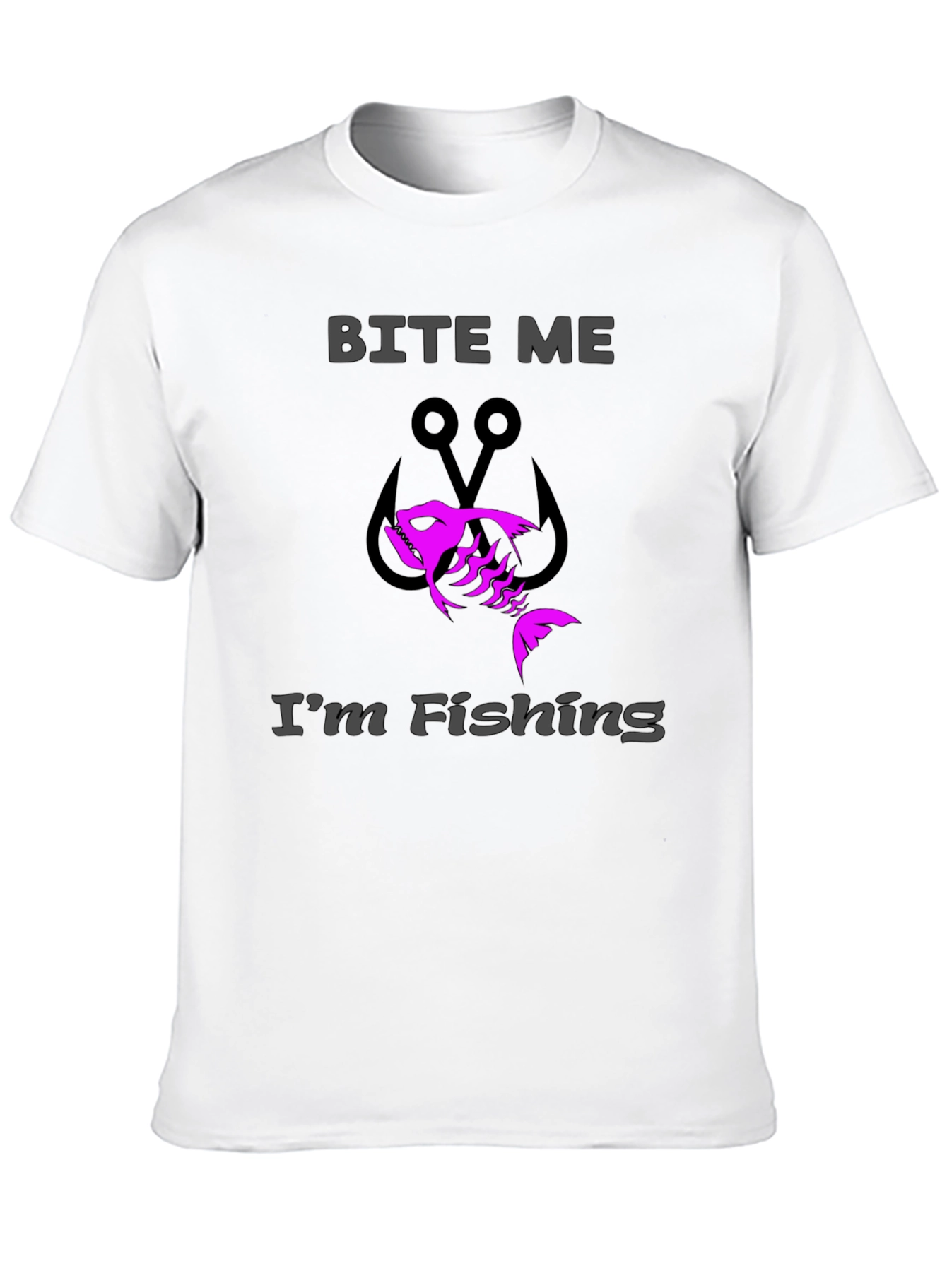 Bite Me Im Fishing T-Shirt - Black