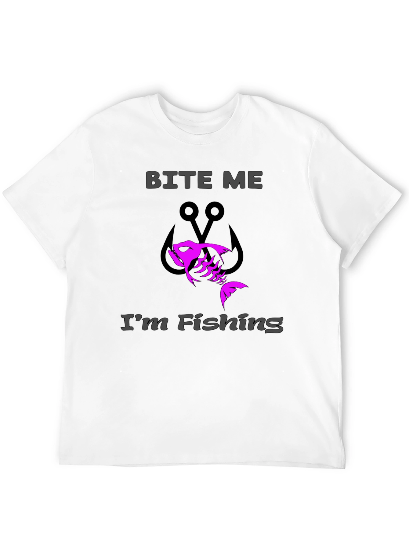 Bite Me Im Fishing T-Shirt - Black