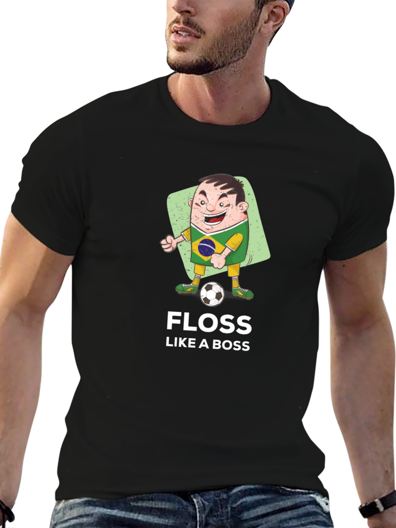 Floss Like a Boss Brazil Soccer T-Shirt