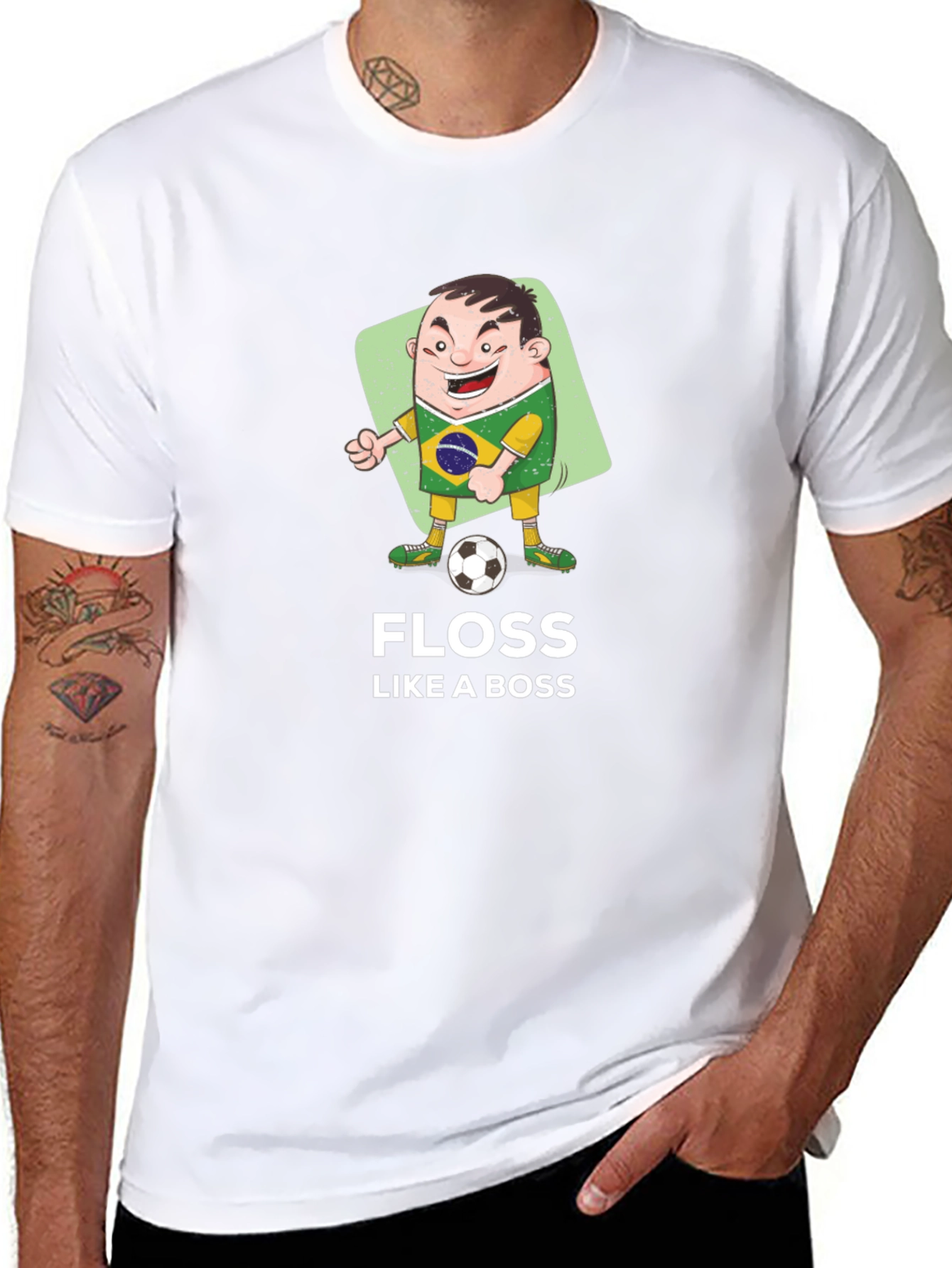 Floss Like a Boss Brazil Soccer T-Shirt