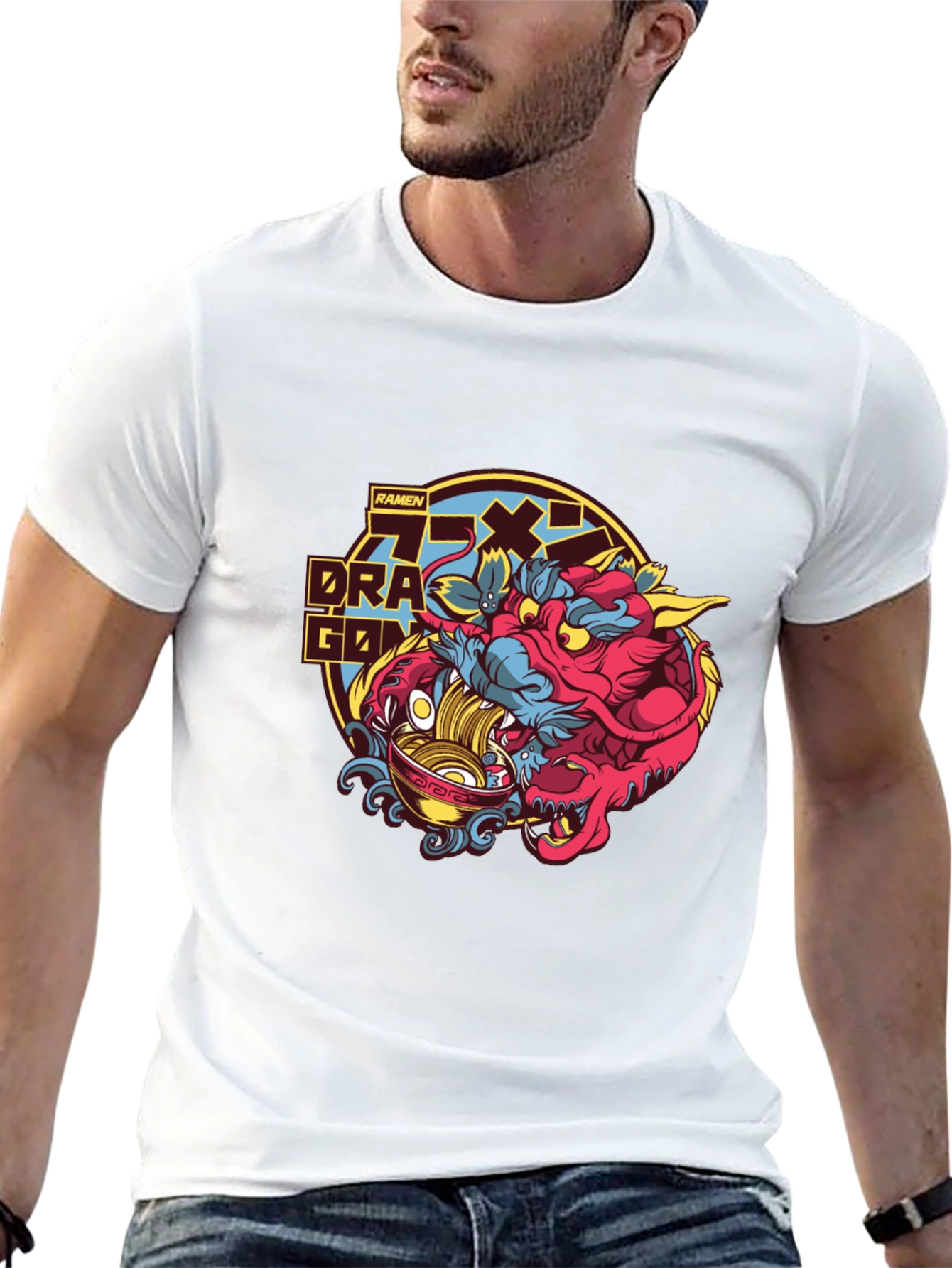 Ramen Dragon Graphic Tee - Unique Design