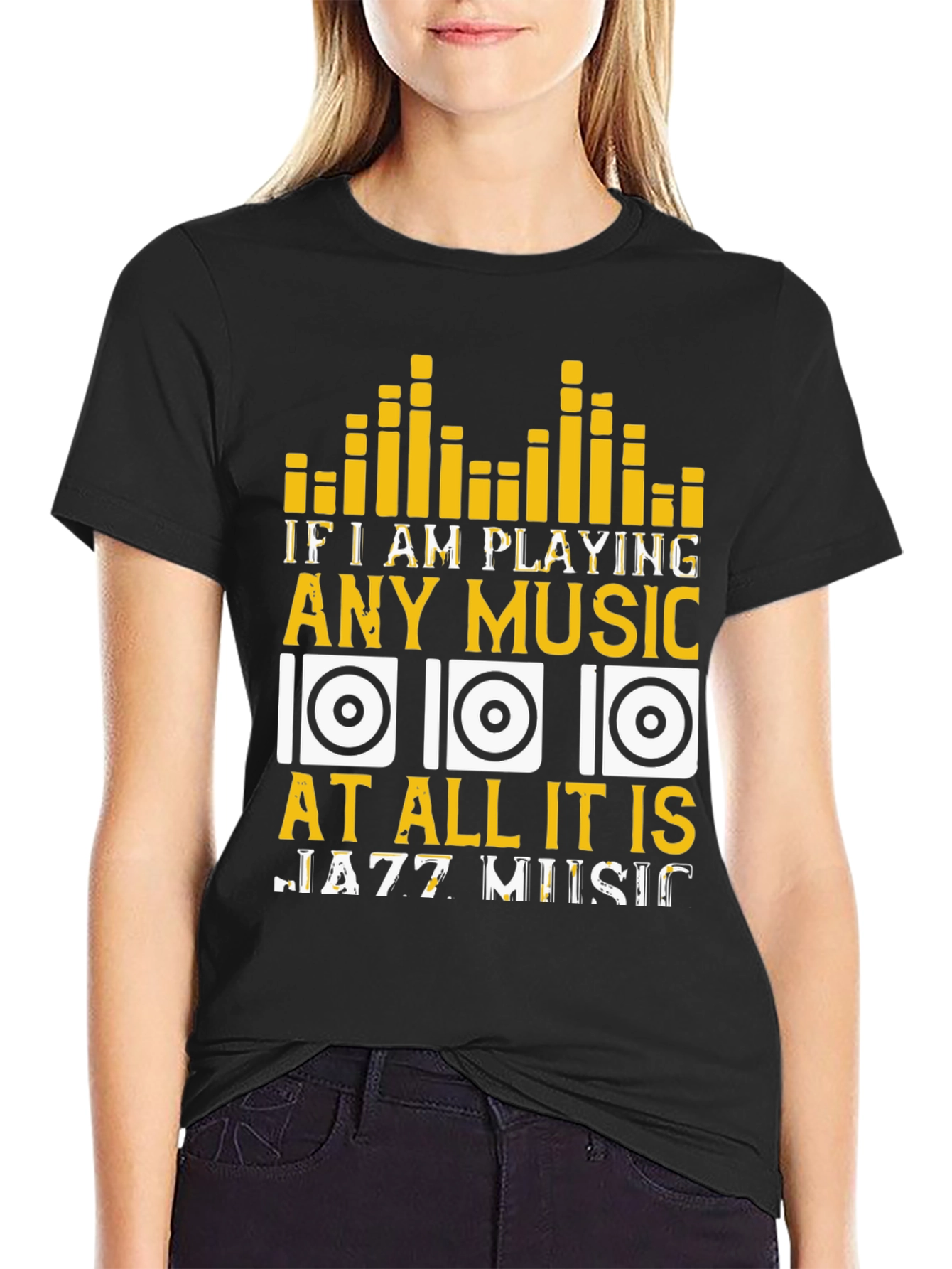 Jazz Music Lover T-Shirt - Music Equalizer Design