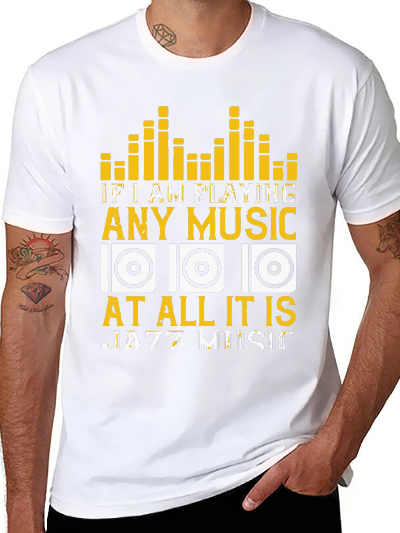 Jazz Music Lover T-Shirt - Music Equalizer Design