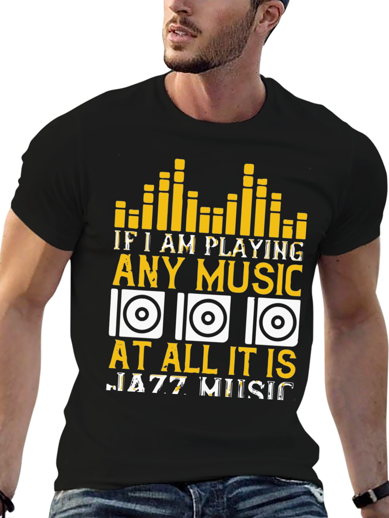 Jazz Music Lover T-Shirt - Music Equalizer Design