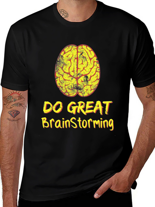 Brainstorming T-Shirt - Do Great - Black Cotton