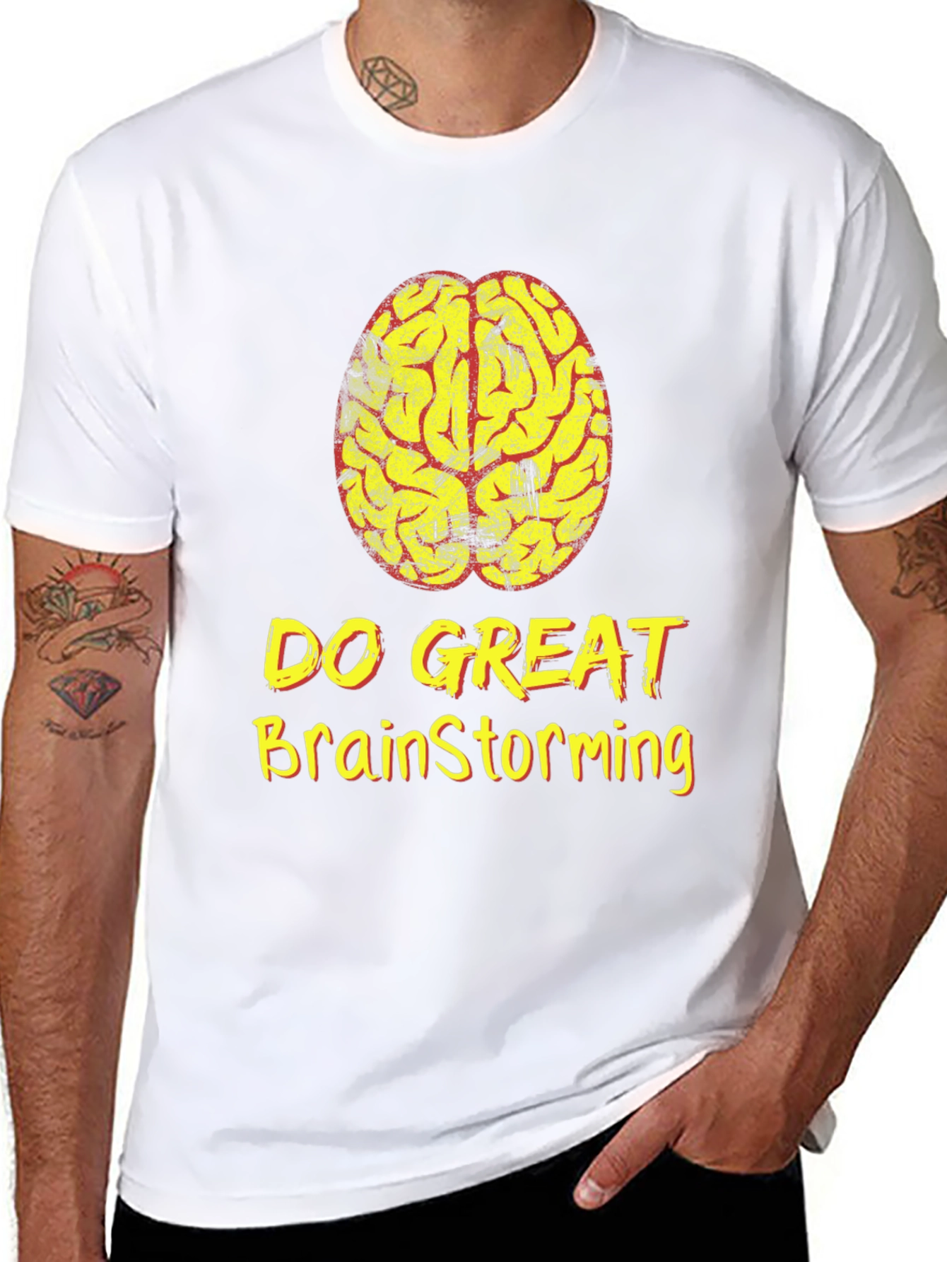 Brainstorming T-Shirt - Do Great - Black Cotton