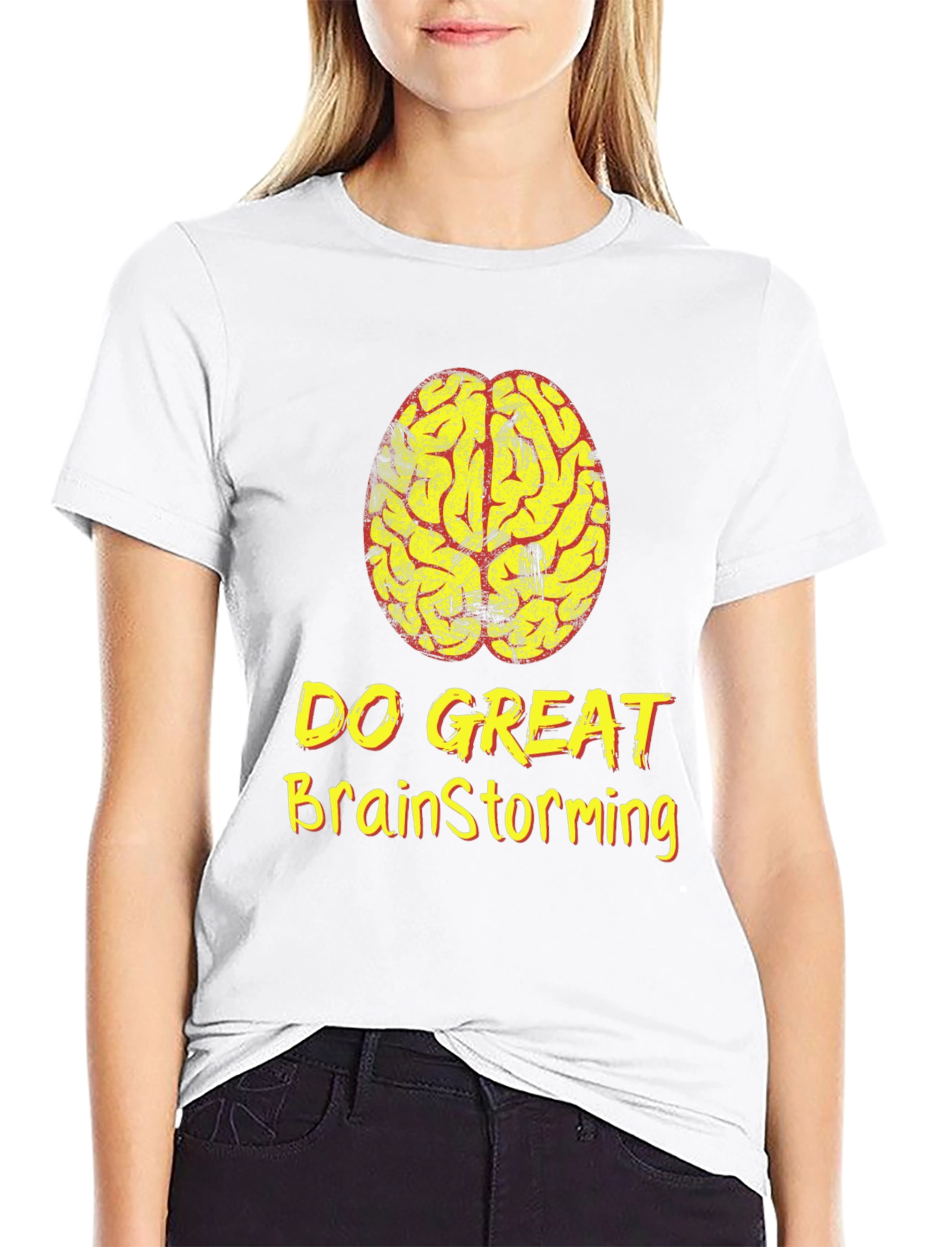 Brainstorming T-Shirt - Do Great - Black Cotton