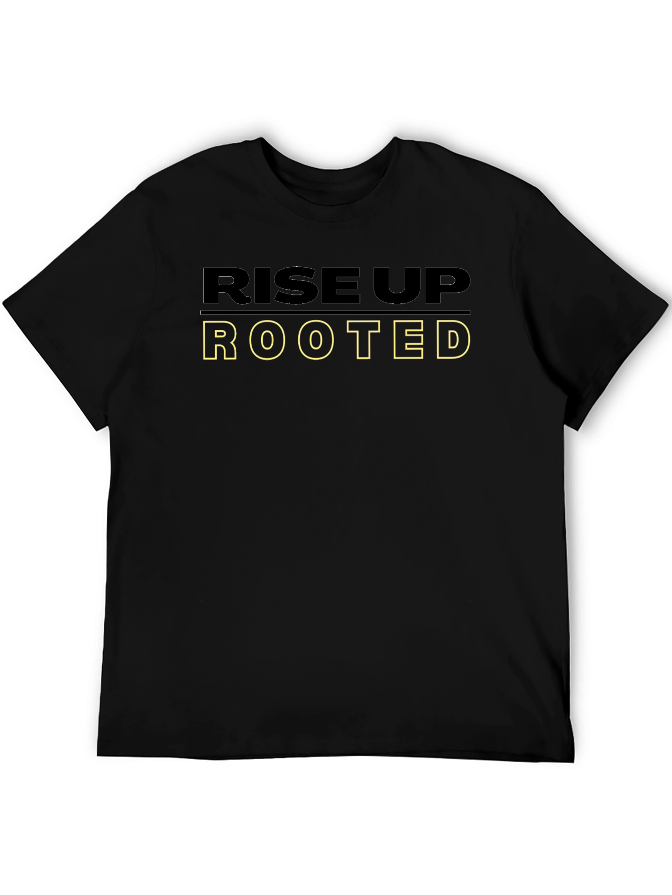 Rise Up Rooted Graphic Tee - Black Cotton Blend