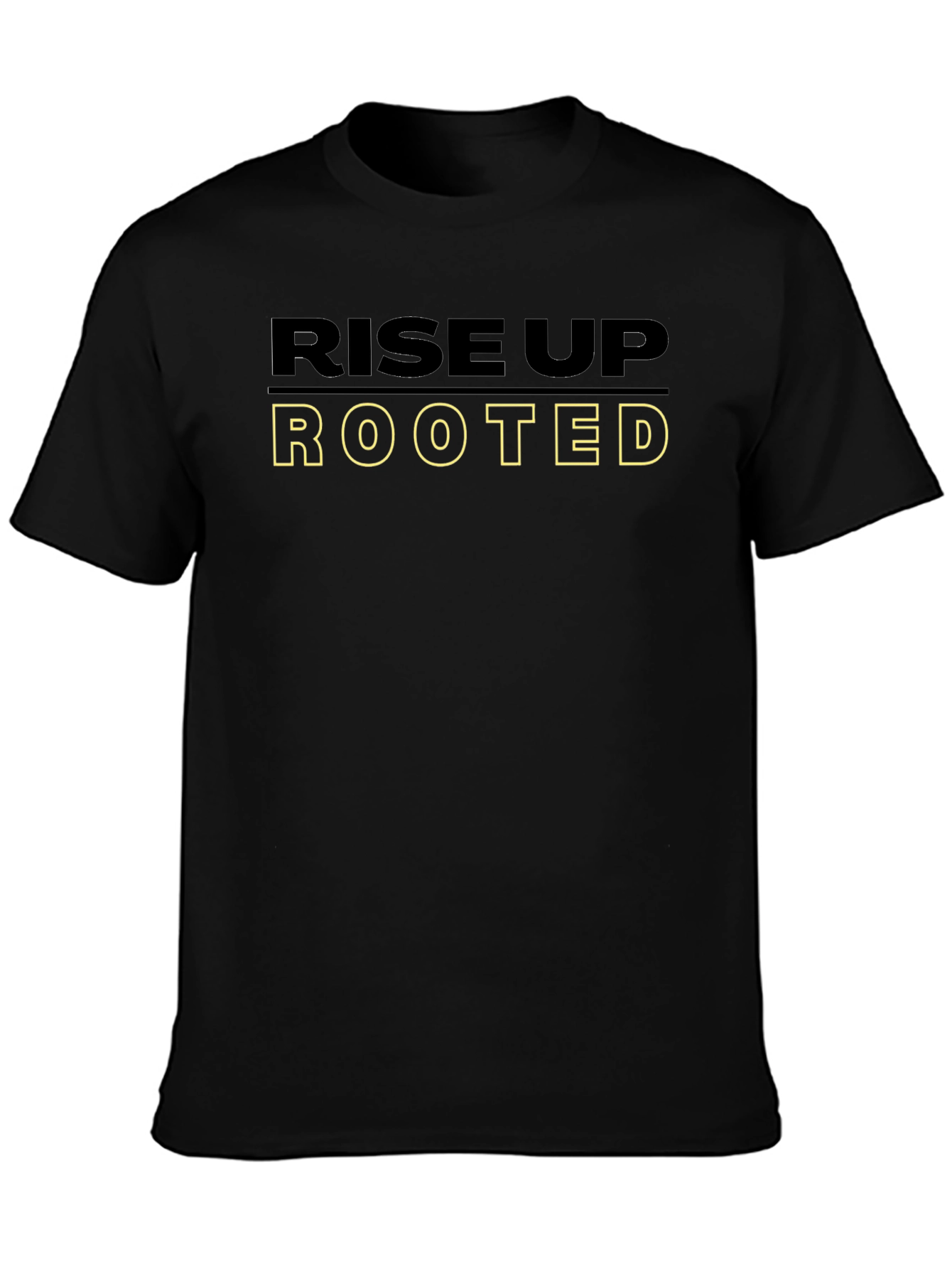 Rise Up Rooted Graphic Tee - Black Cotton Blend