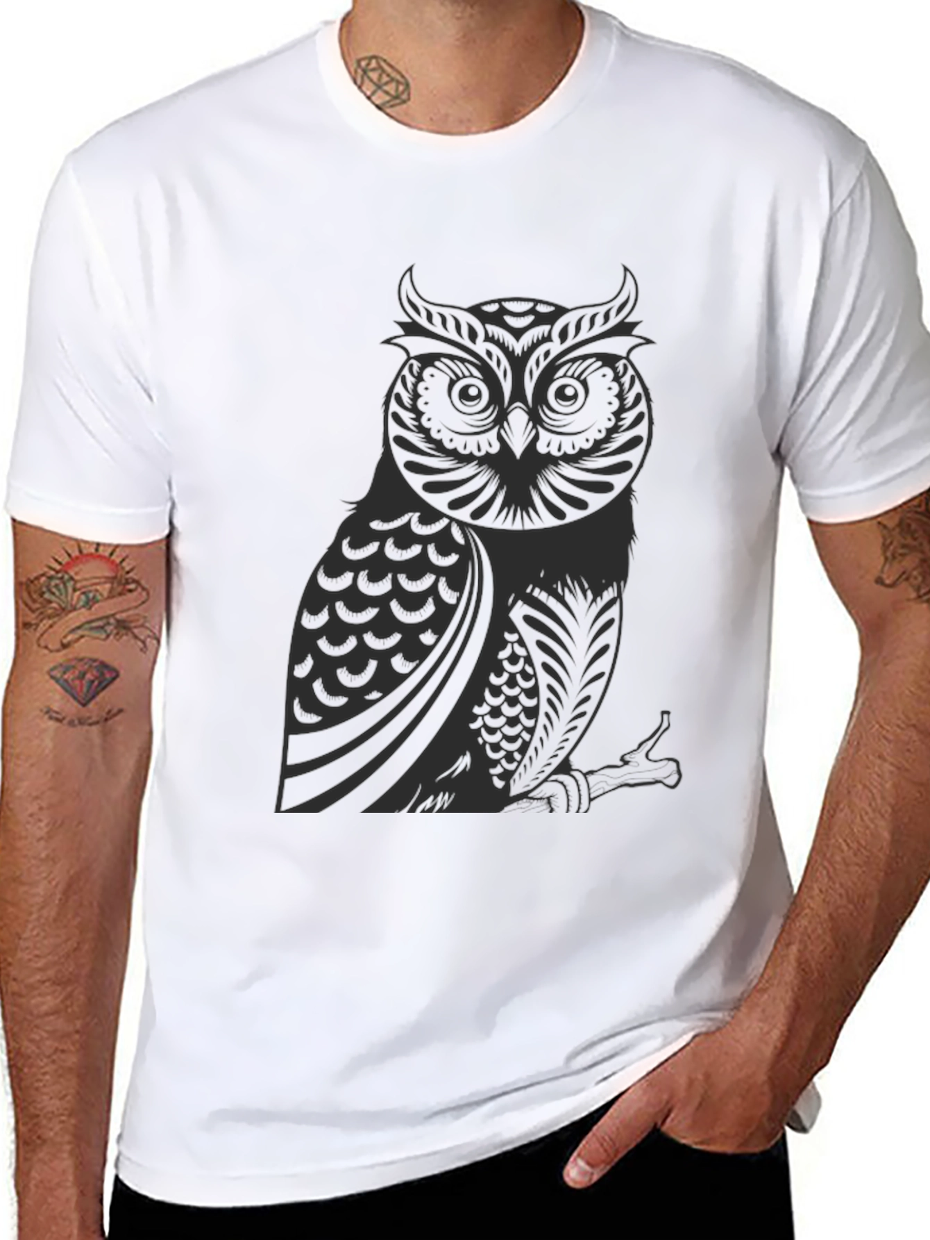 Owl Graphic T-Shirt - Soft Cotton Tee