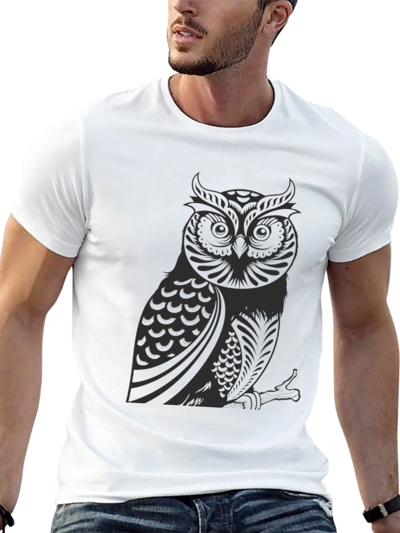 Owl Graphic T-Shirt - Soft Cotton Tee