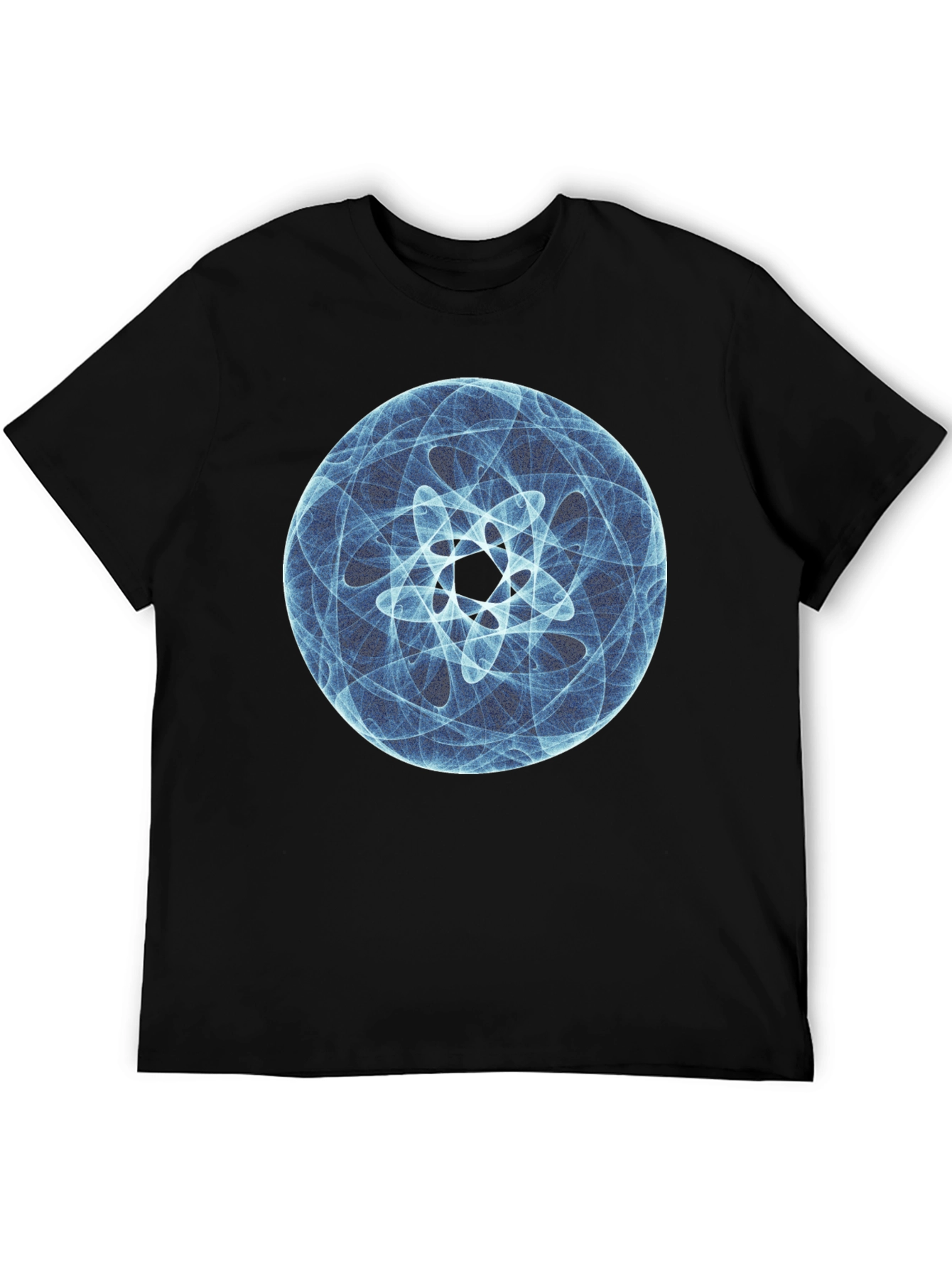 Abstract Blue Graphic Print T-Shirt