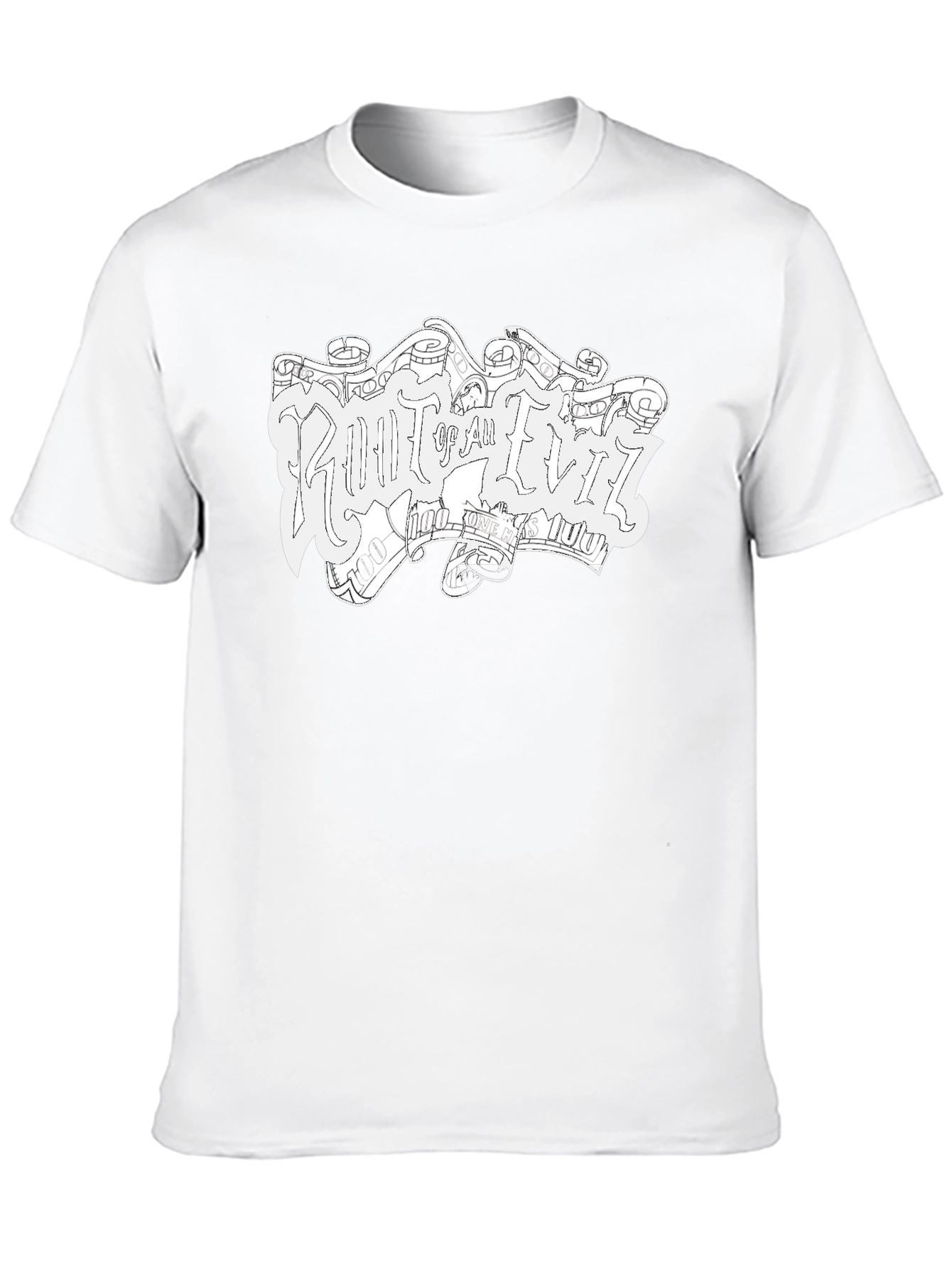 Root of All Evil Black Graphic T-Shirt