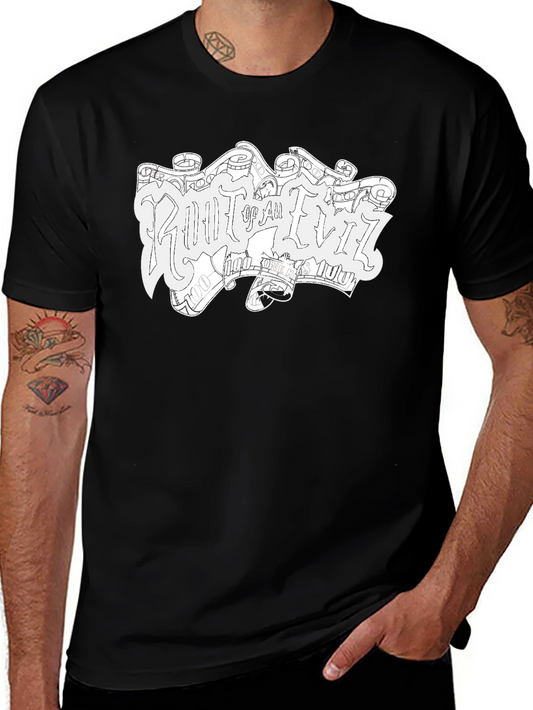 Root of All Evil Black Graphic T-Shirt