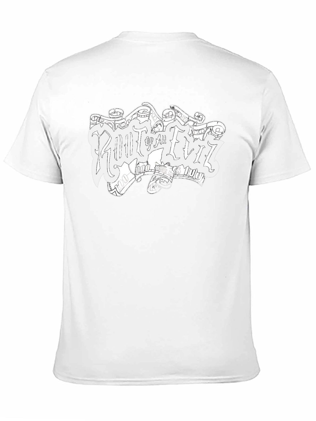 Root of All Evil Black Graphic T-Shirt