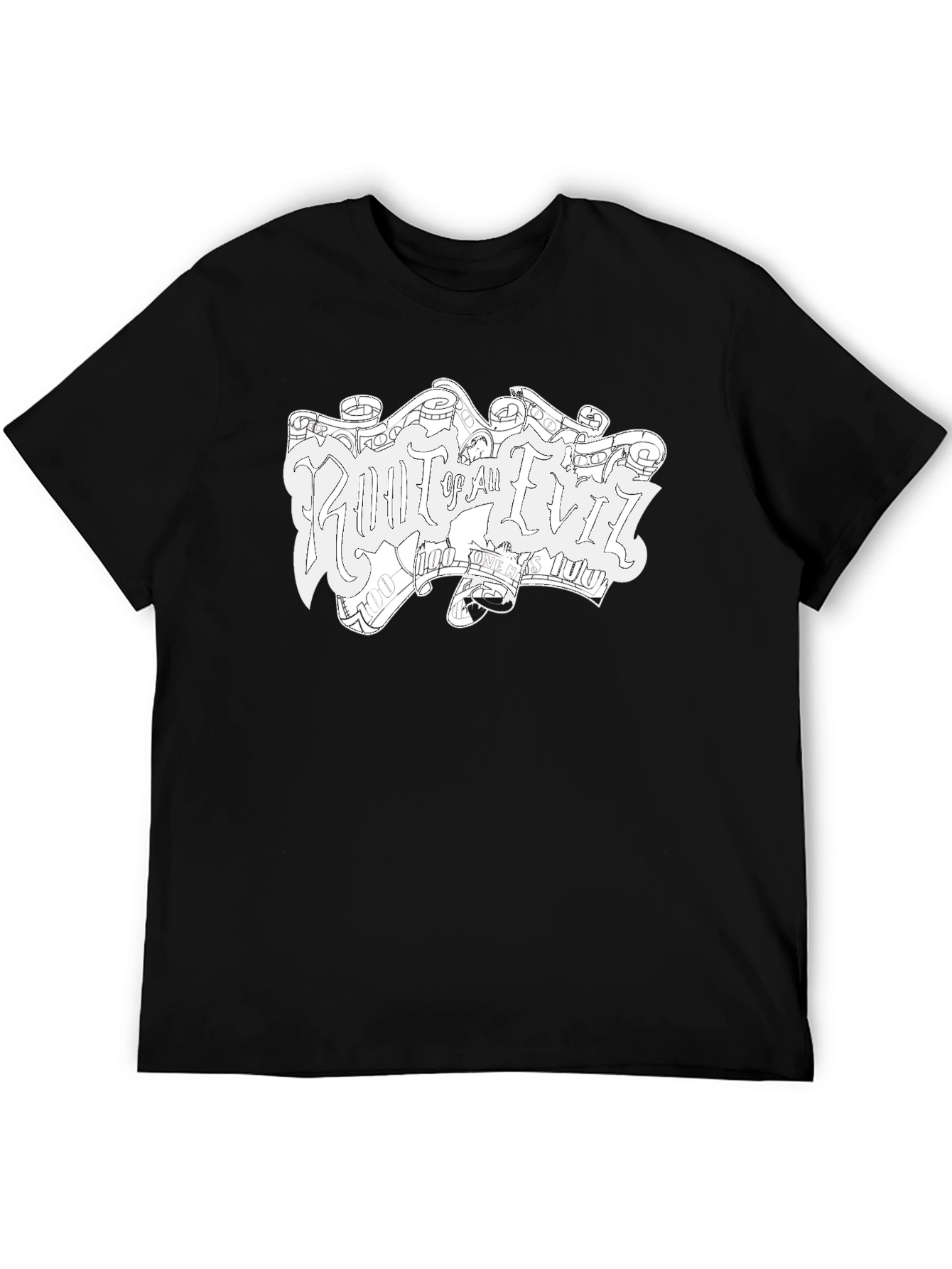 Root of All Evil Black Graphic T-Shirt