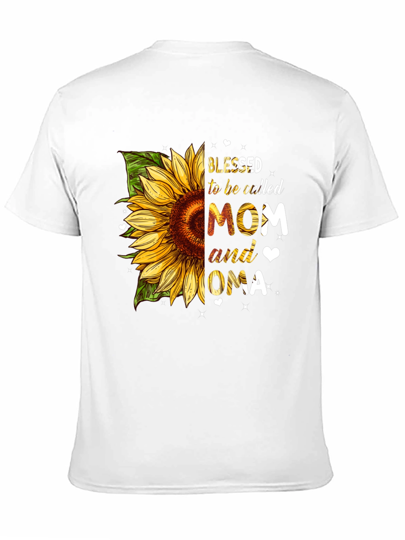 Blessed Mom & Oma Sunflower Graphic T-Shirt
