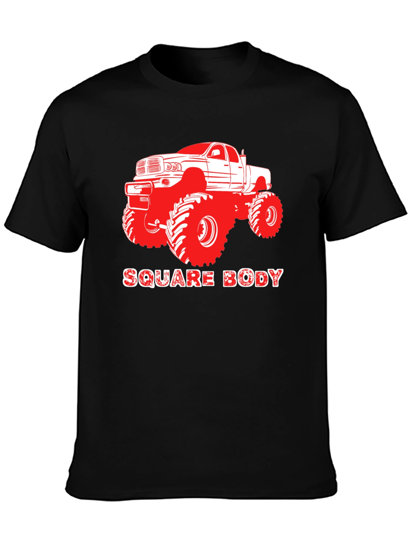 Square Body Truck Graphic Tee - Black