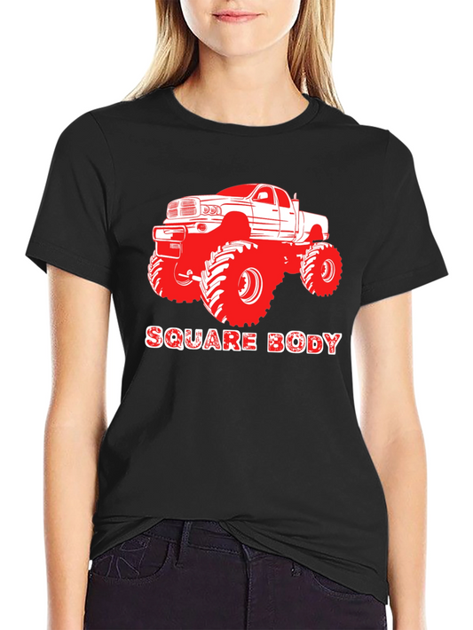 Square Body Truck Graphic Tee - Black