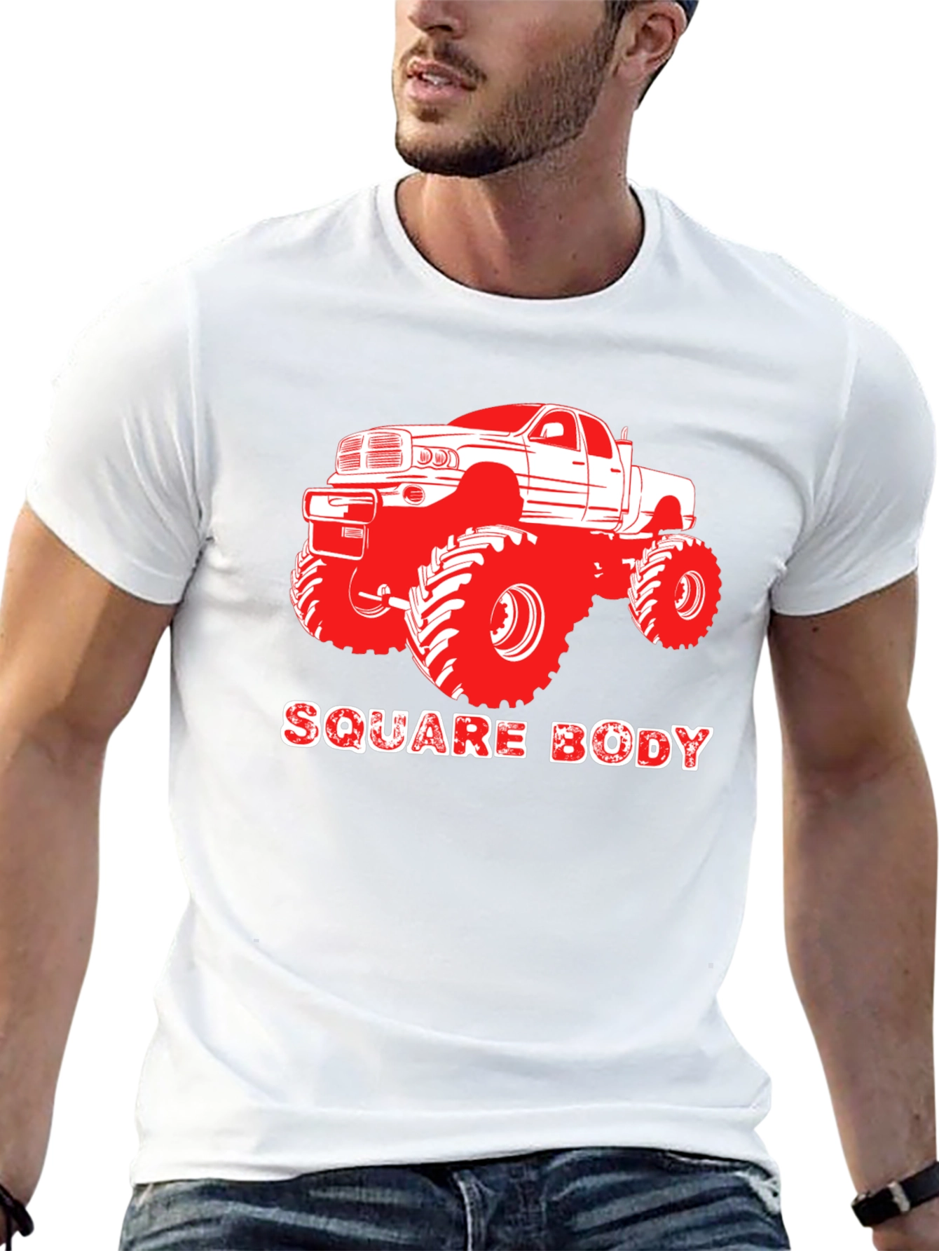 Square Body Truck Graphic Tee - Black