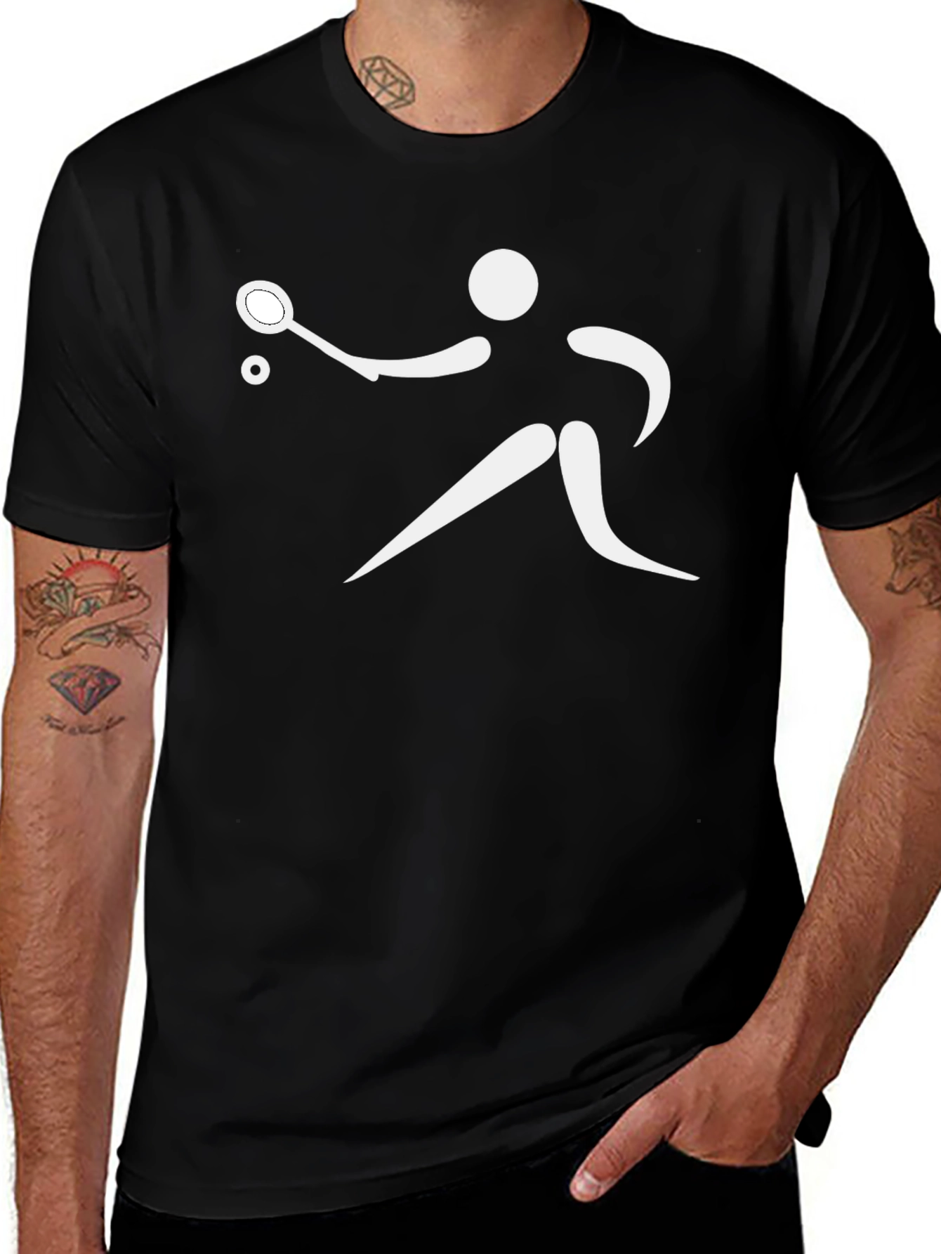 Table Tennis T-Shirt - Black Graphic Tee