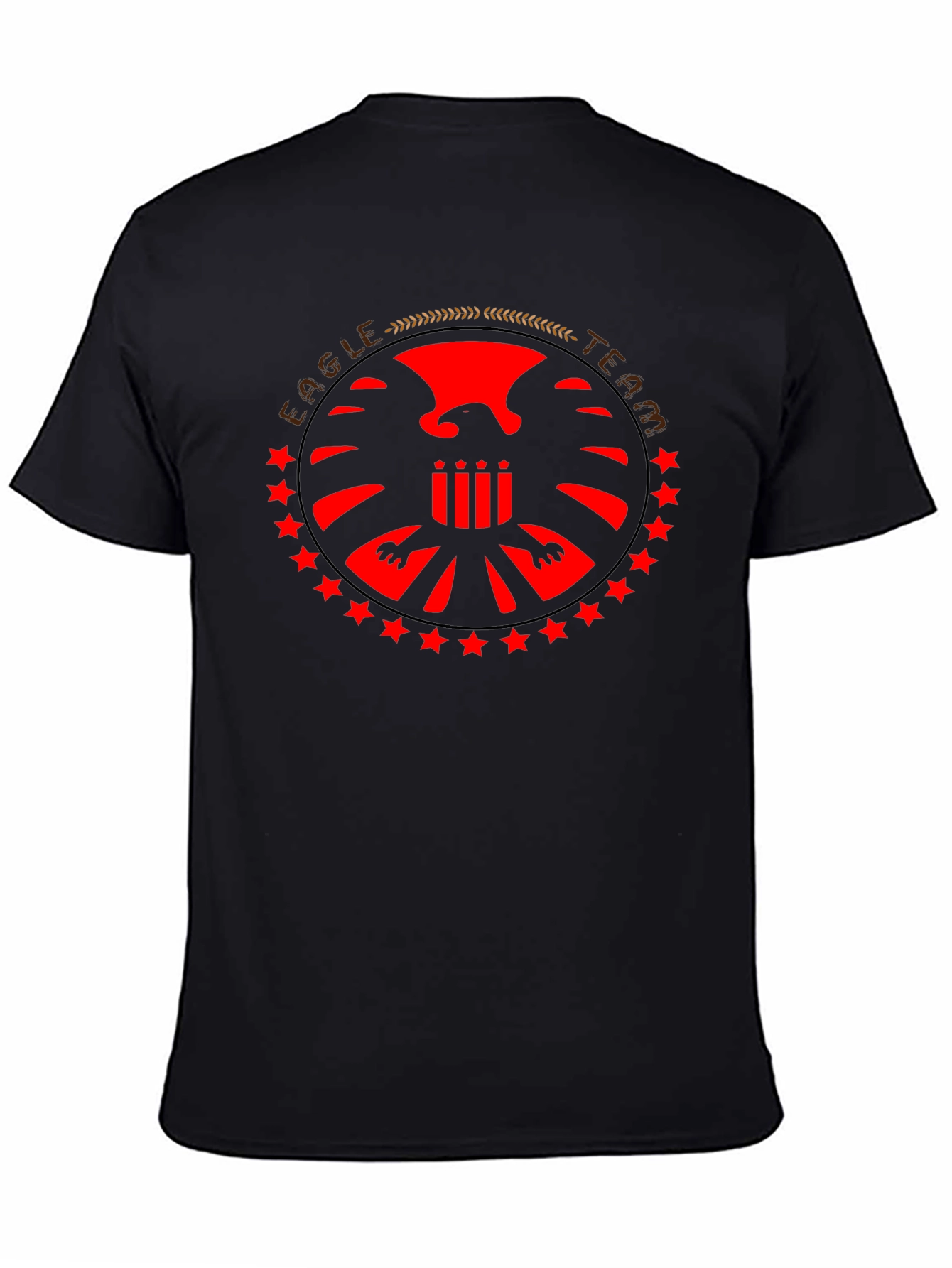 Eagle Team Graphic T-Shirt - Black Cotton Tee