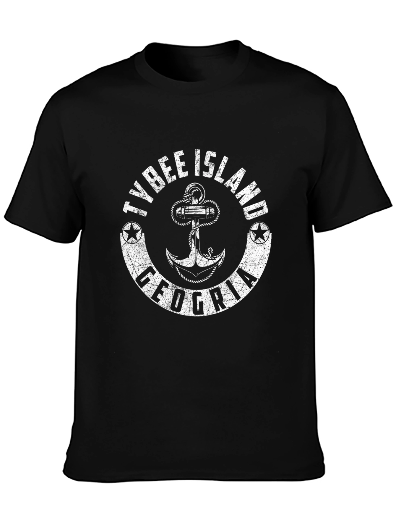 Tybee Island Georgia Anchor Graphic T-Shirt