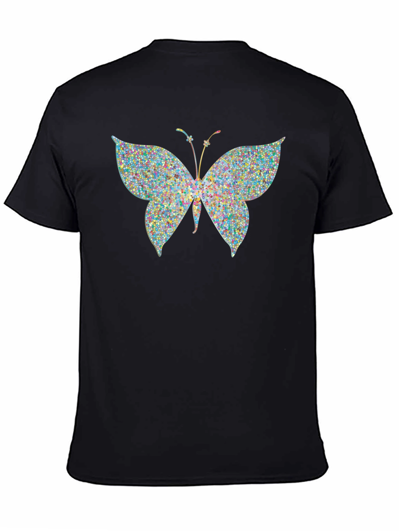 Butterfly Graphic Black T-Shirt - Stylish Mens Tee