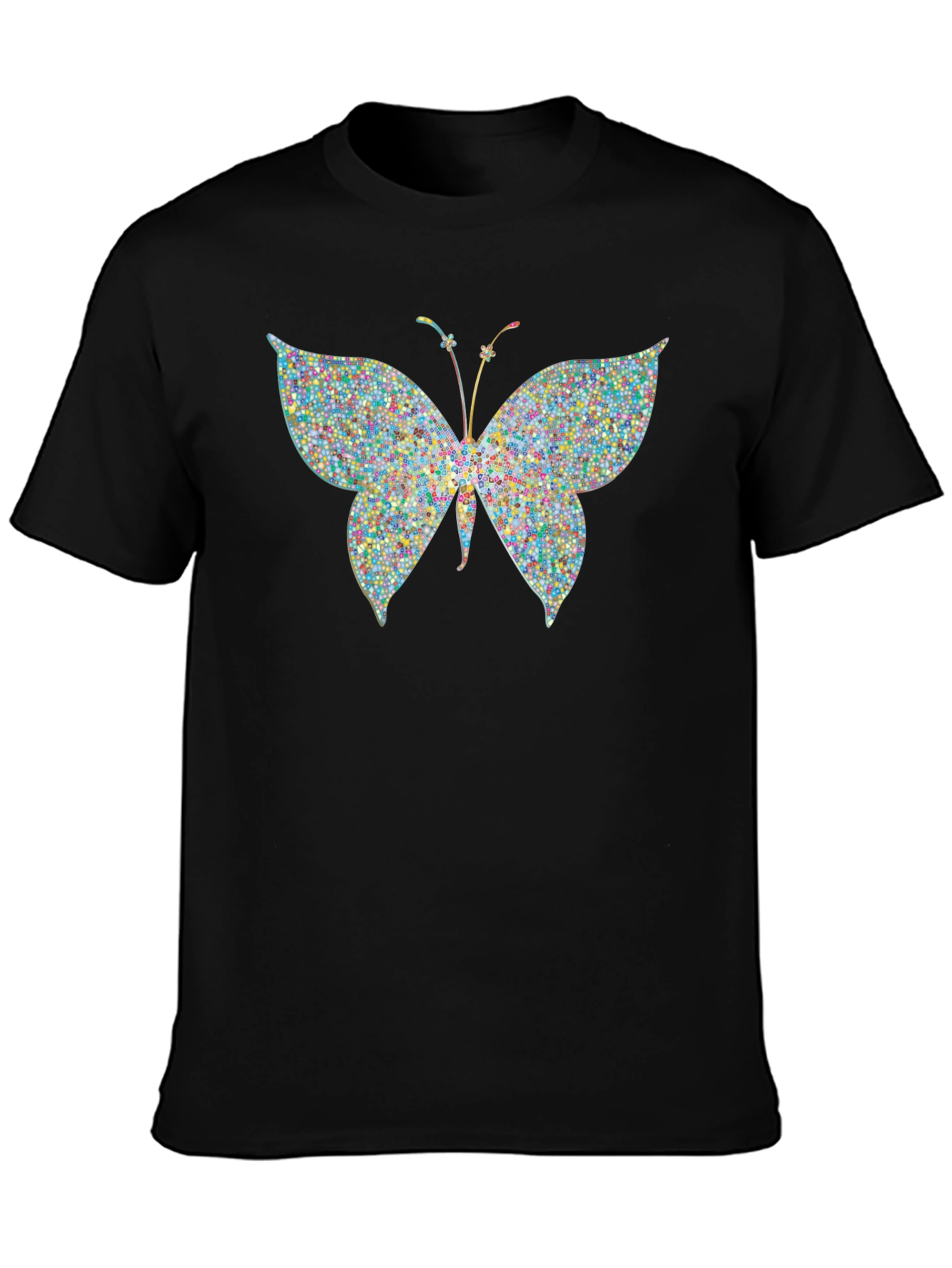 Butterfly Graphic Black T-Shirt - Stylish Mens Tee