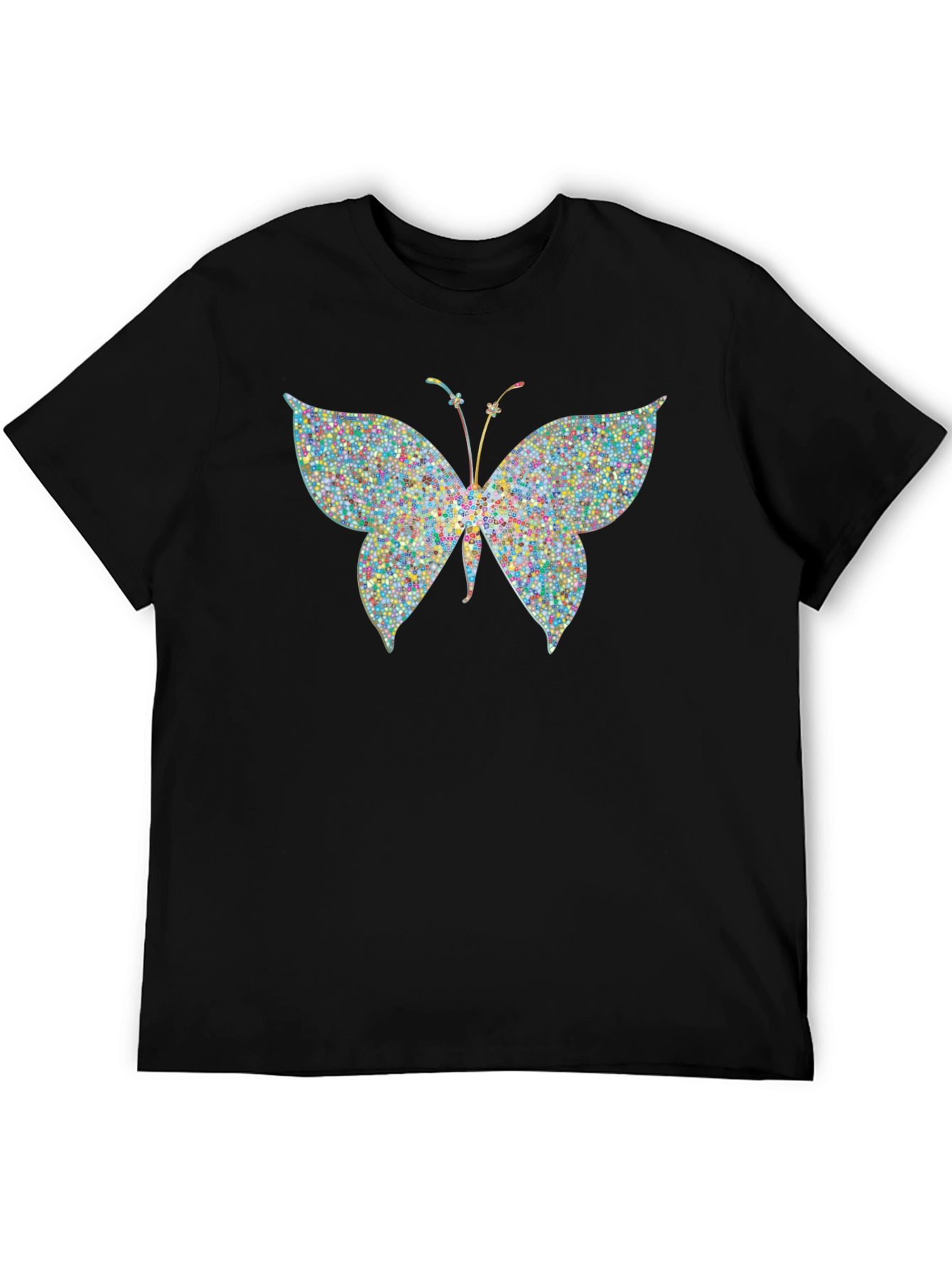 Butterfly Graphic Black T-Shirt - Stylish Mens Tee